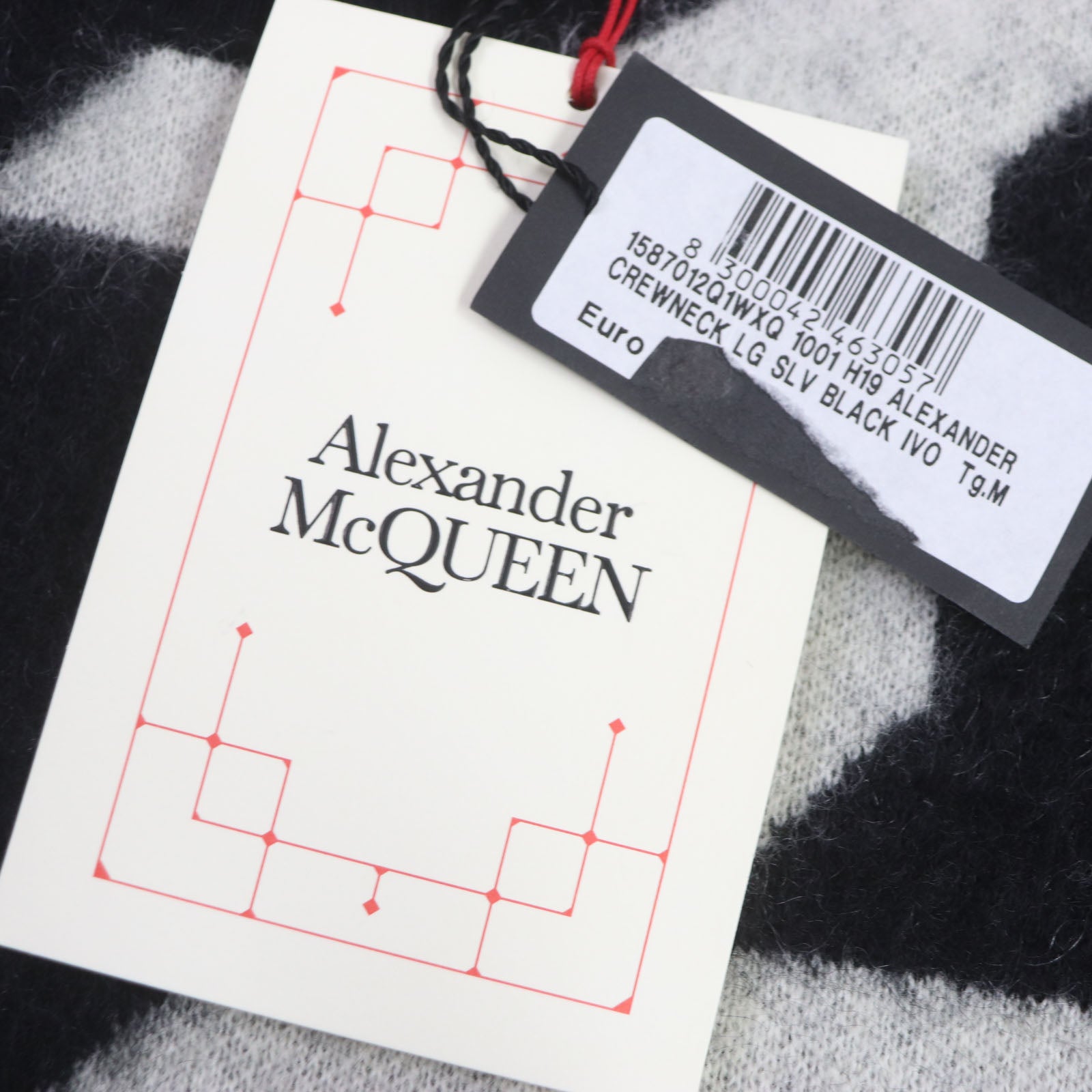 Alexander McQueen Mohair Nylon Wool Crew Neck Knit