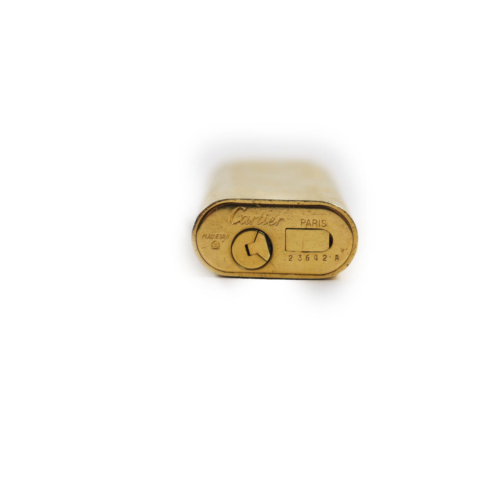 Cartier Oval Pattern Gas Lighter Gold