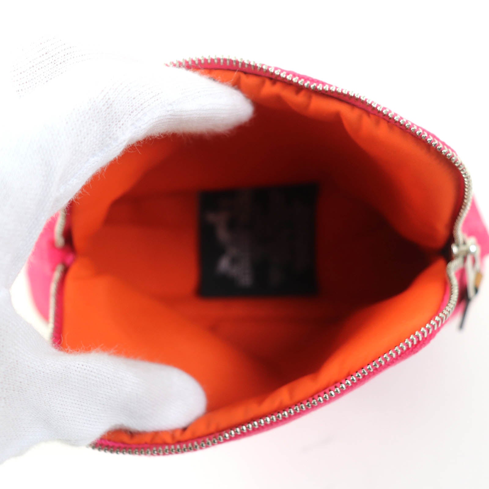 HERMES Boride Mini Pouch Cotton Makeup Bag