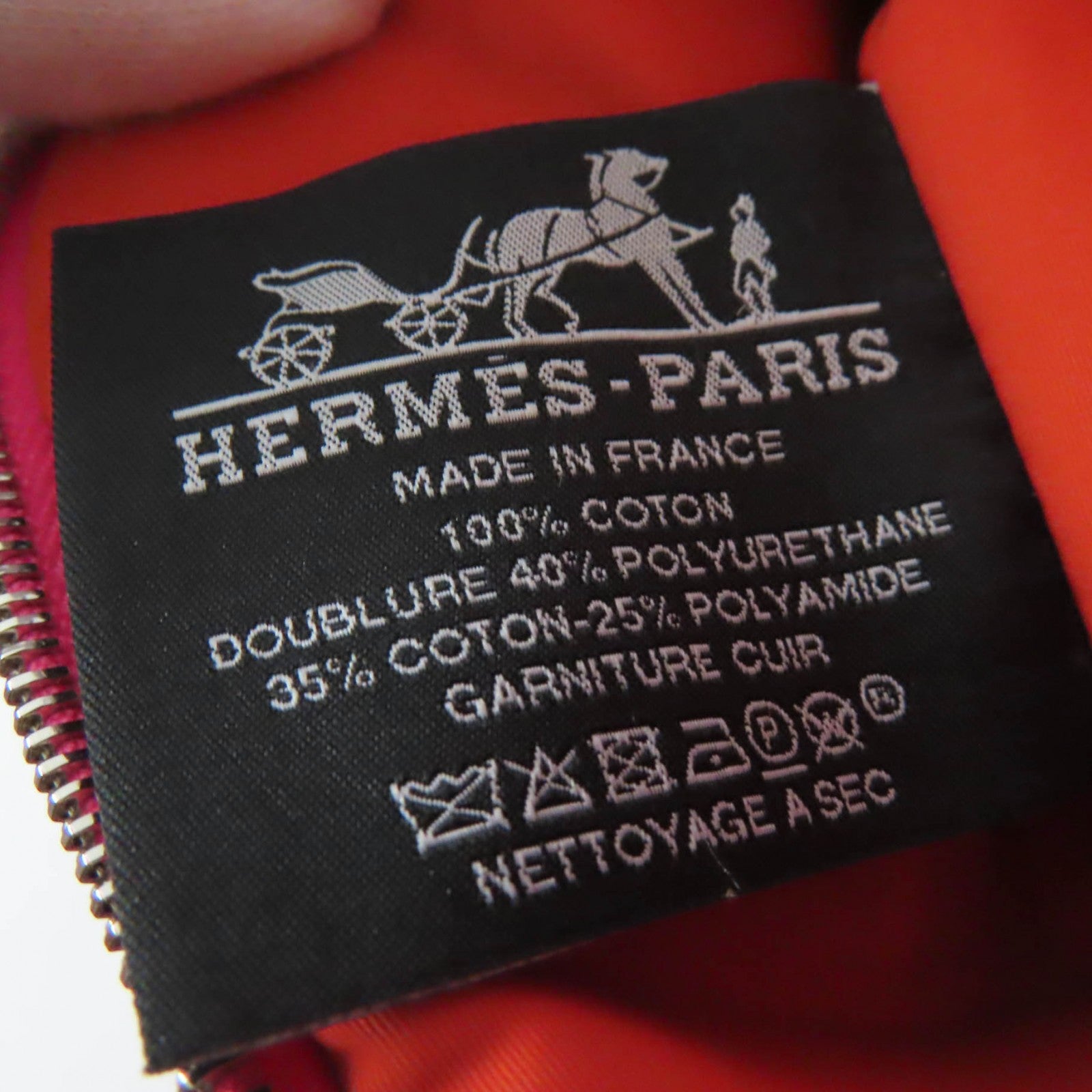 HERMES Boride Mini Pouch Cotton Makeup Bag