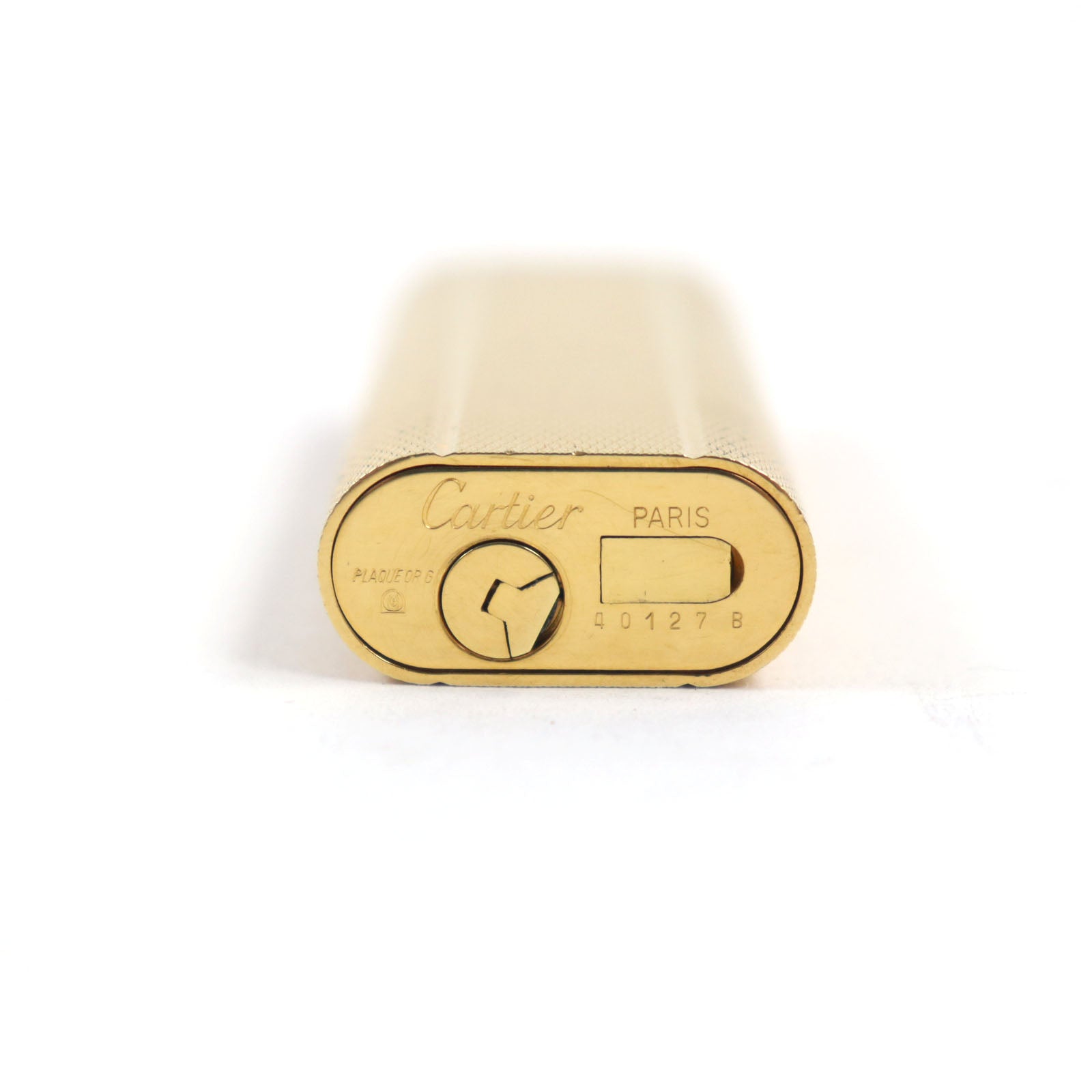 Cartier Oval Pattern Gold Lighter Antique