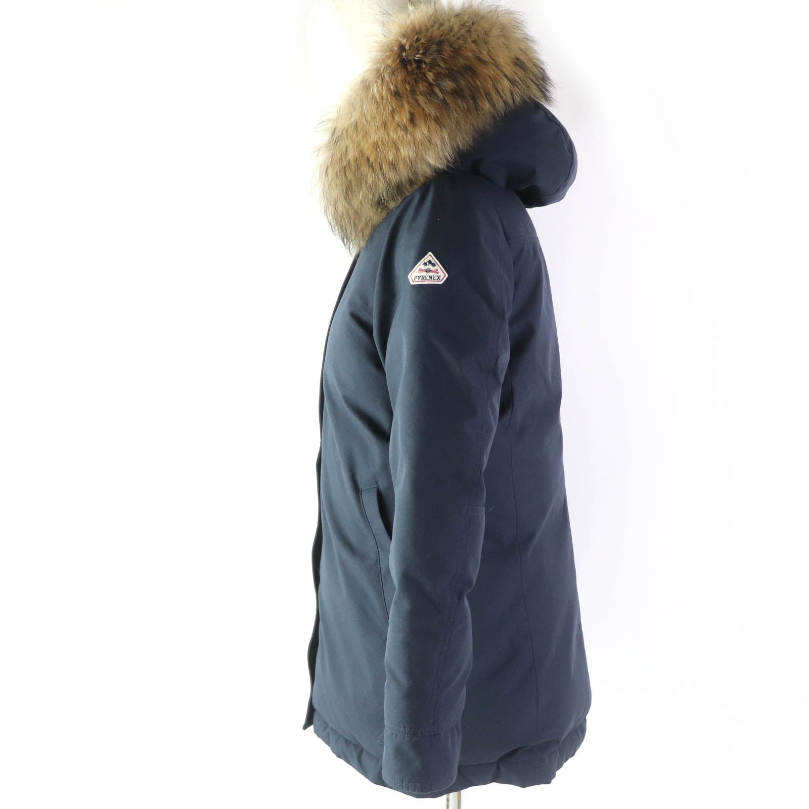 Pyrenex Navy Hooded Down Coat Women