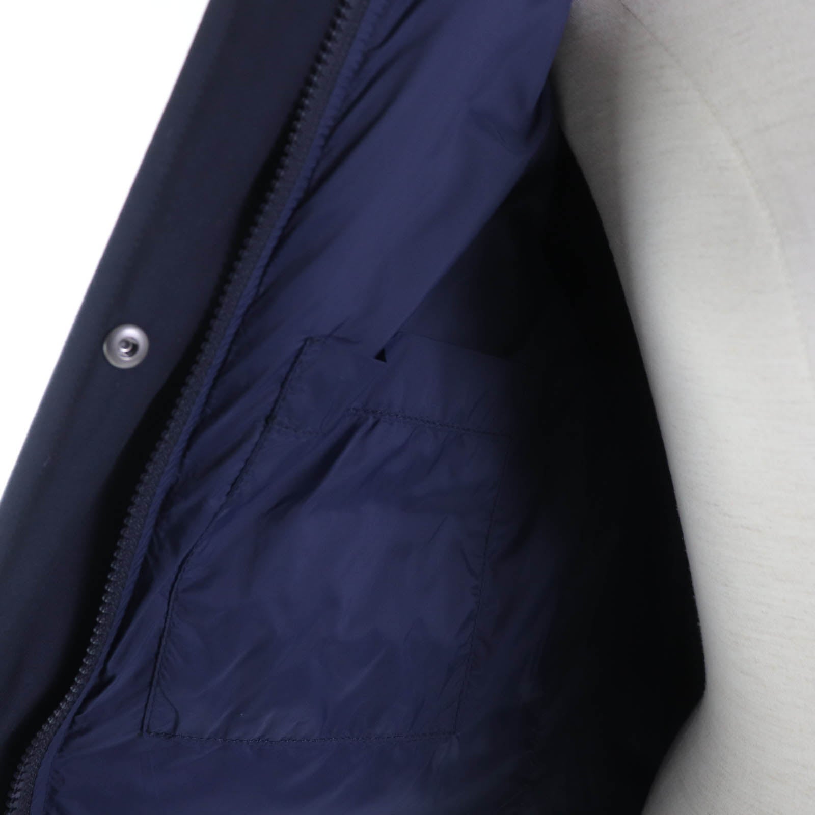 Pyrenex Navy Hooded Down Coat Women