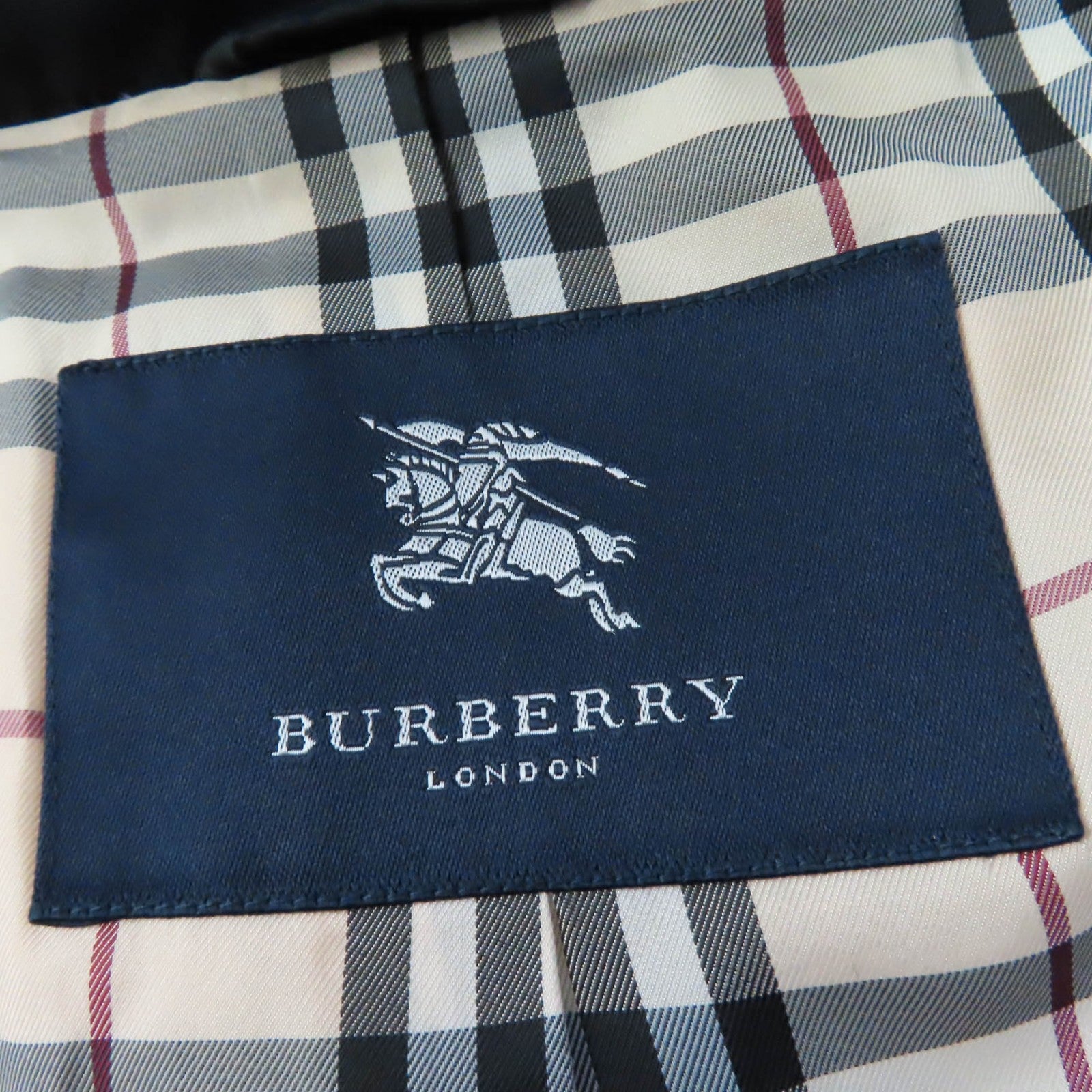 Burberry Nova Check Hooded Down Coat Black