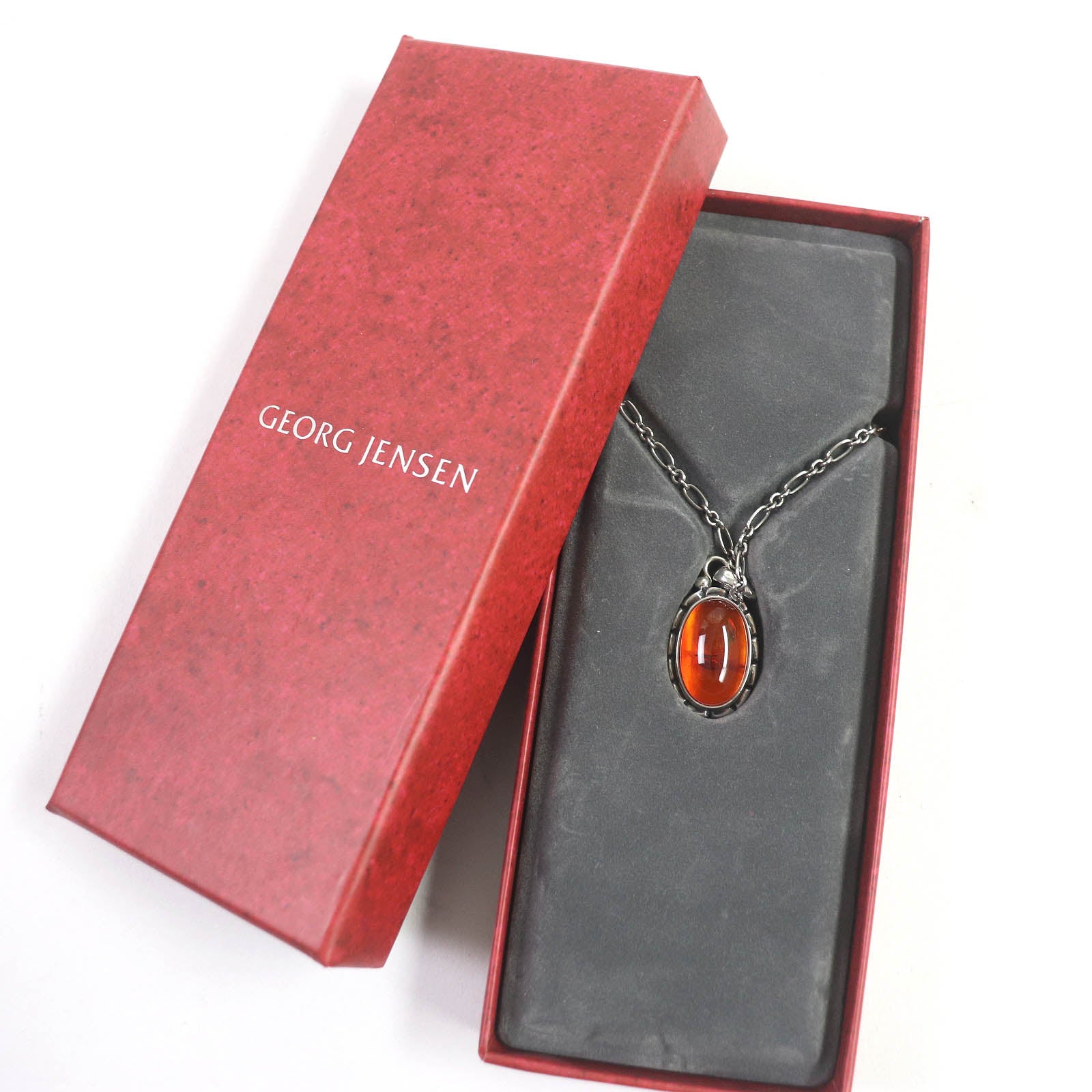 Georg Jensen Amber Pendant Necklace Silver