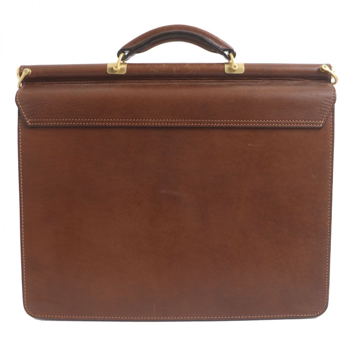 Obaseihou Leather Duffel Bag Briefcase Brown