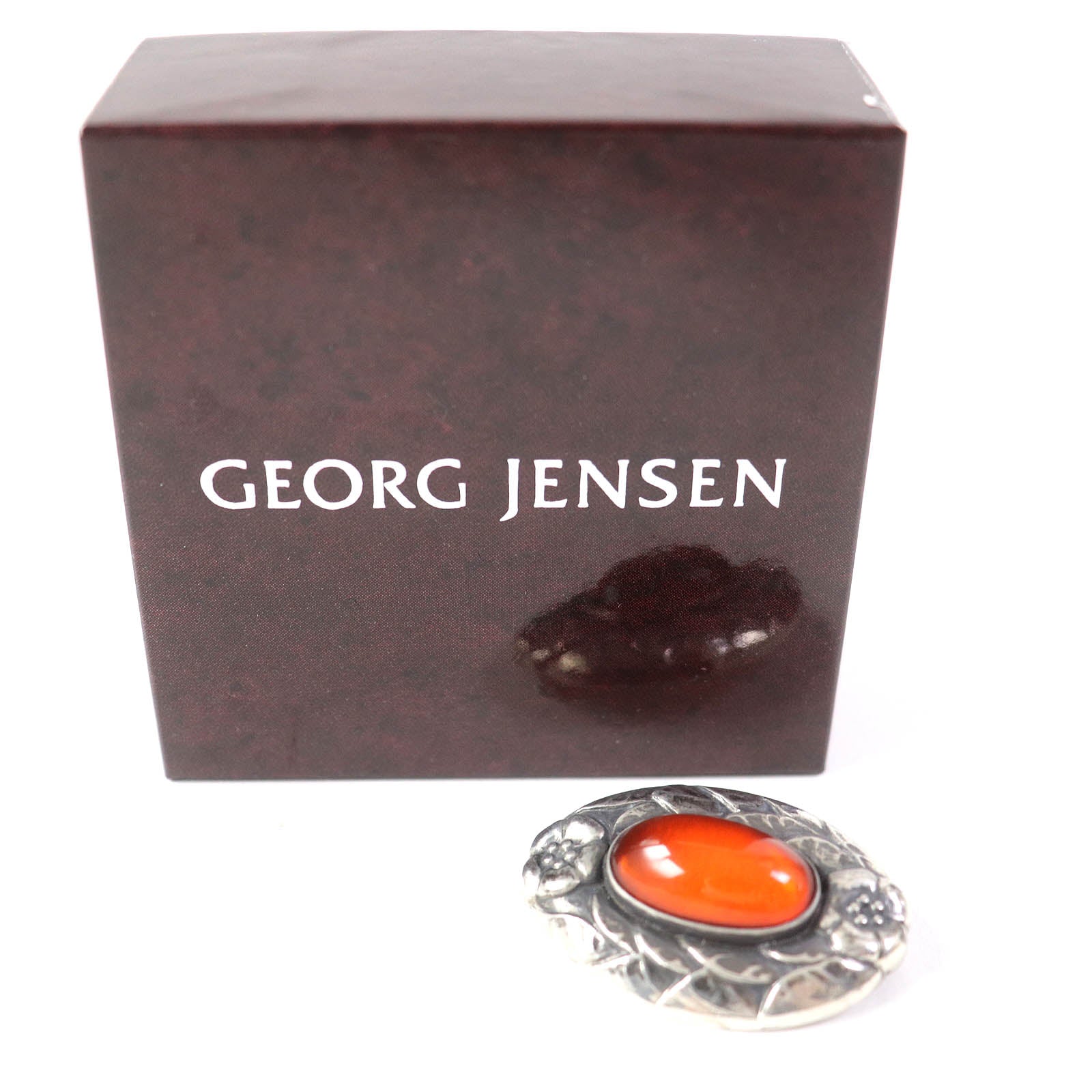 Georg Jensen SV925 Amber Brooch Silver