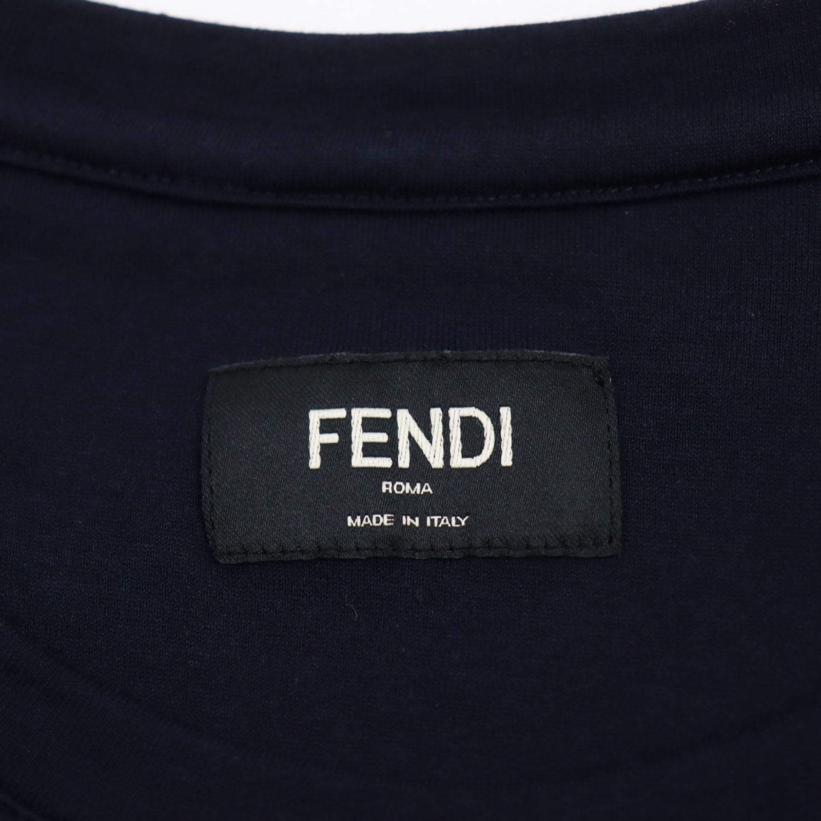 Fendi Rhinestone Monster Eye T-shirt Navy