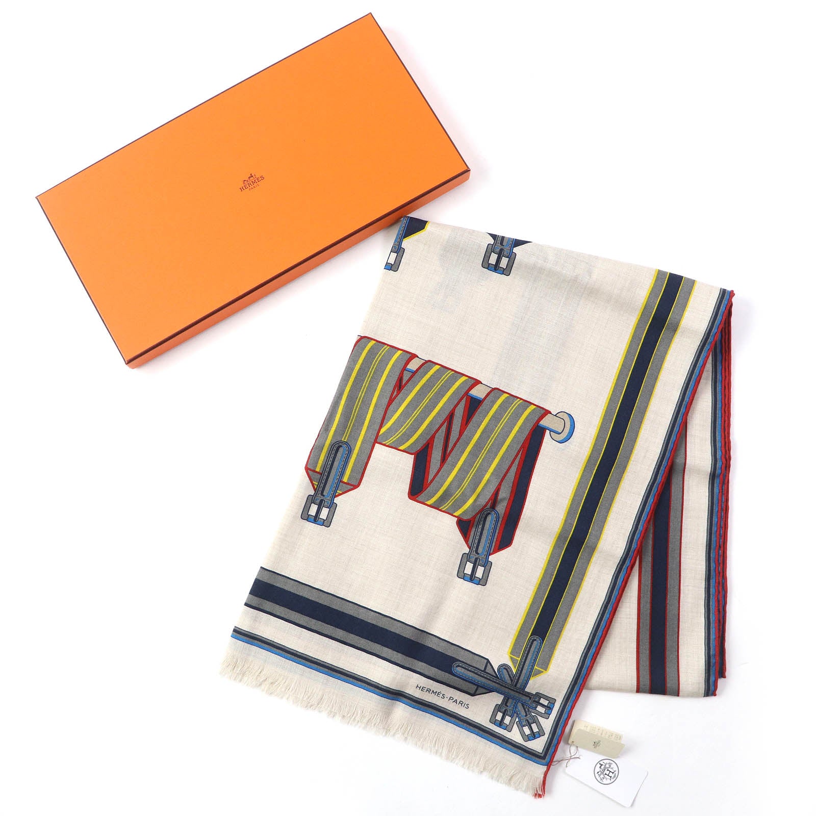 Hermes The Sangles Cashmere Silk Shawl