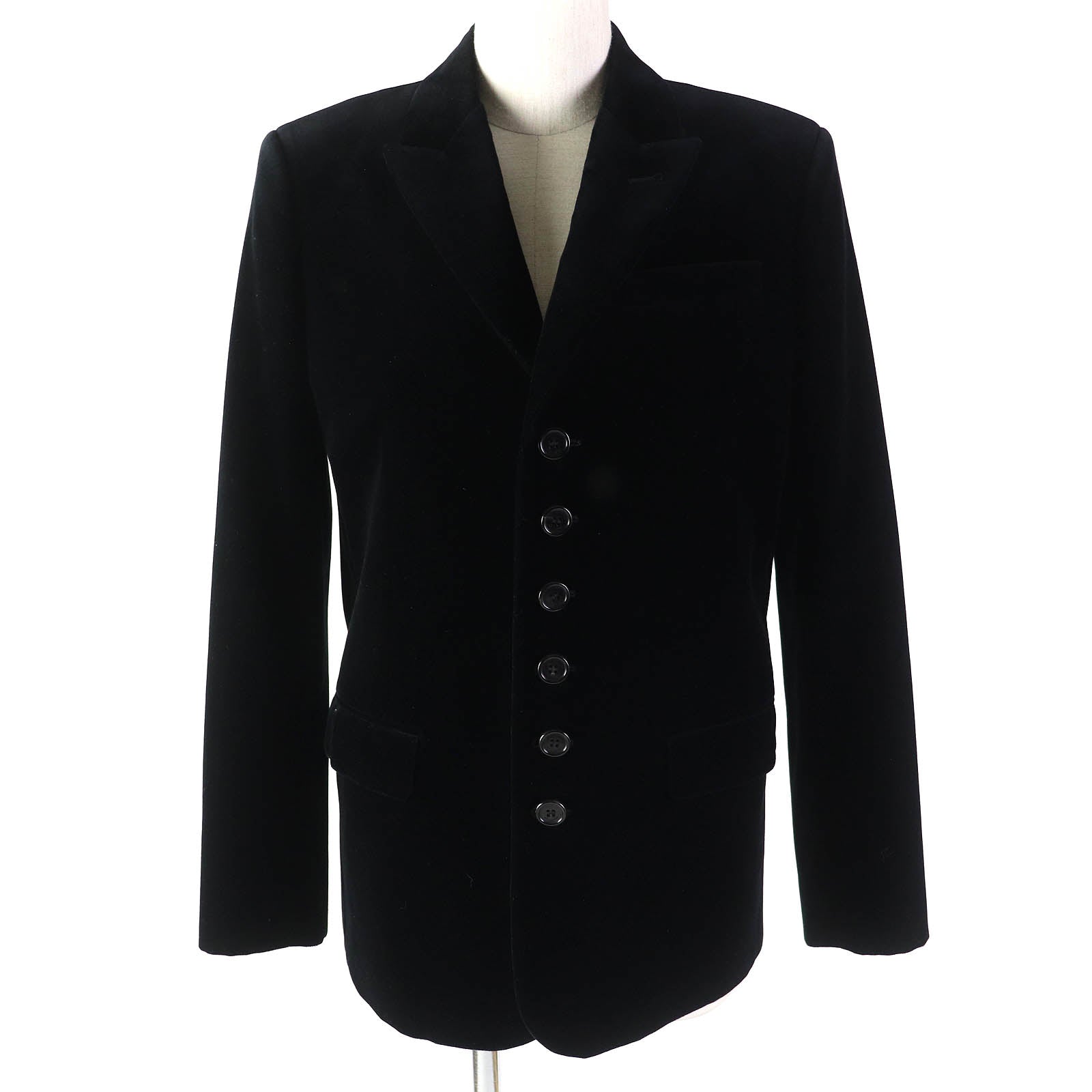 Saint Laurent Cotton Silk Jacket Black 36