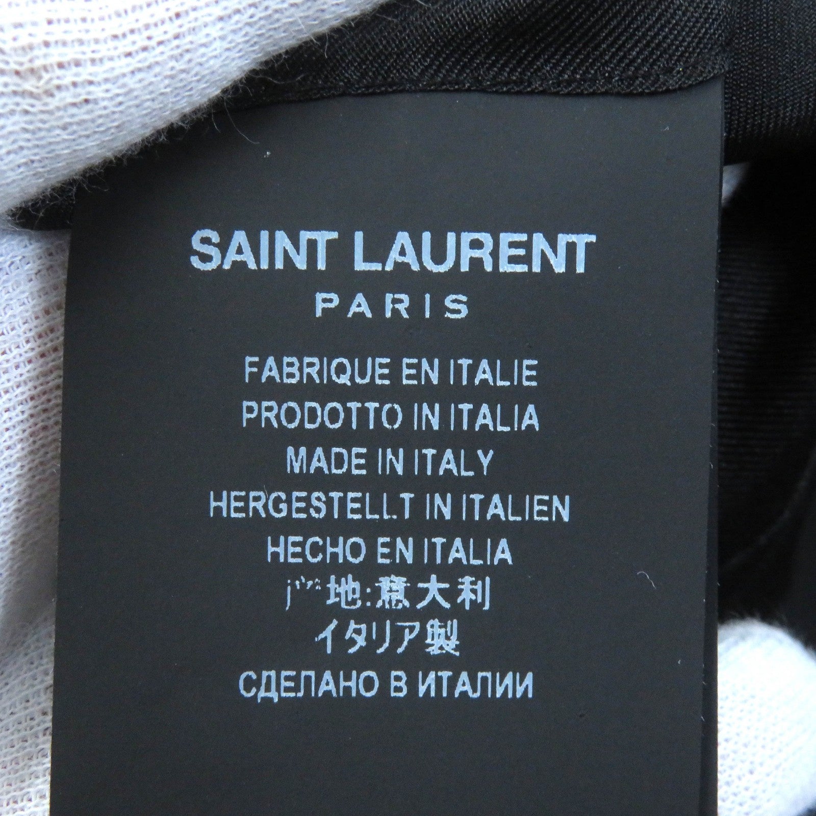 Saint Laurent Cotton Silk Jacket Black 36