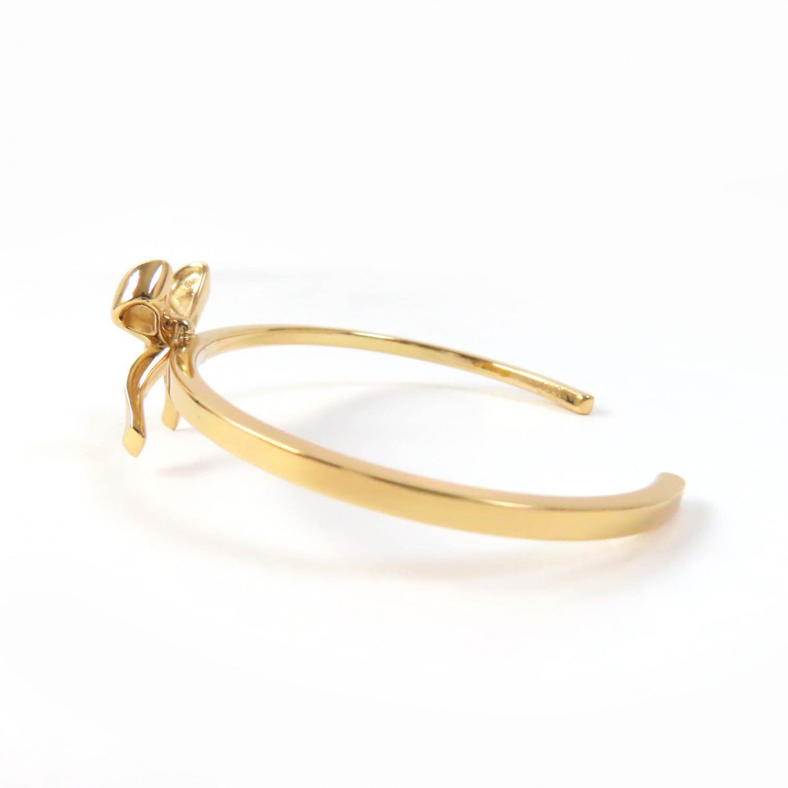 Fendi Logo Ribbon Bracelet Bangle Gold