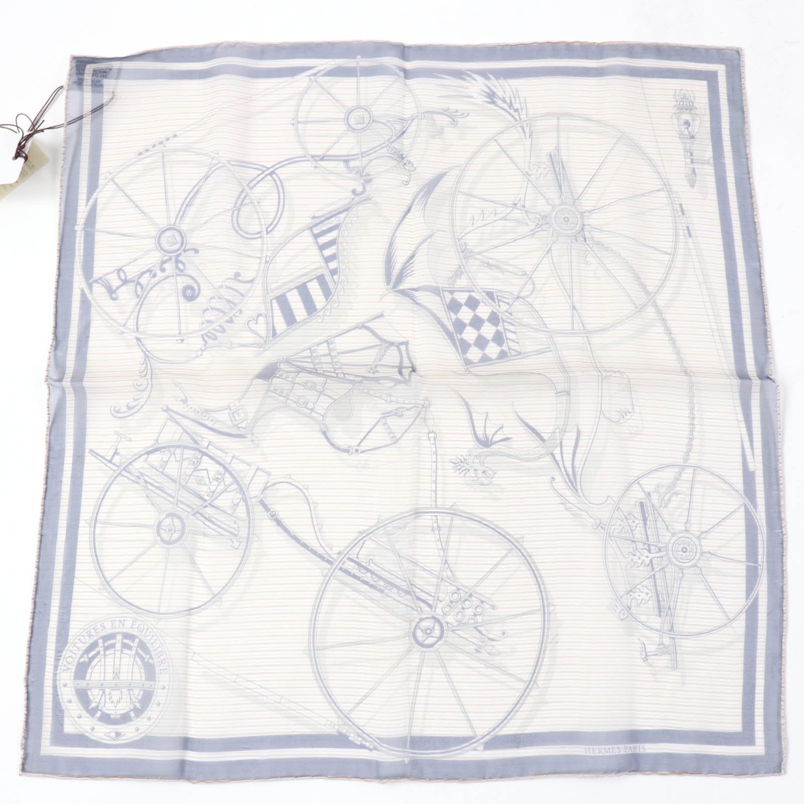 Hermes Silk Scarf VOITURES EN EQUILIBRE