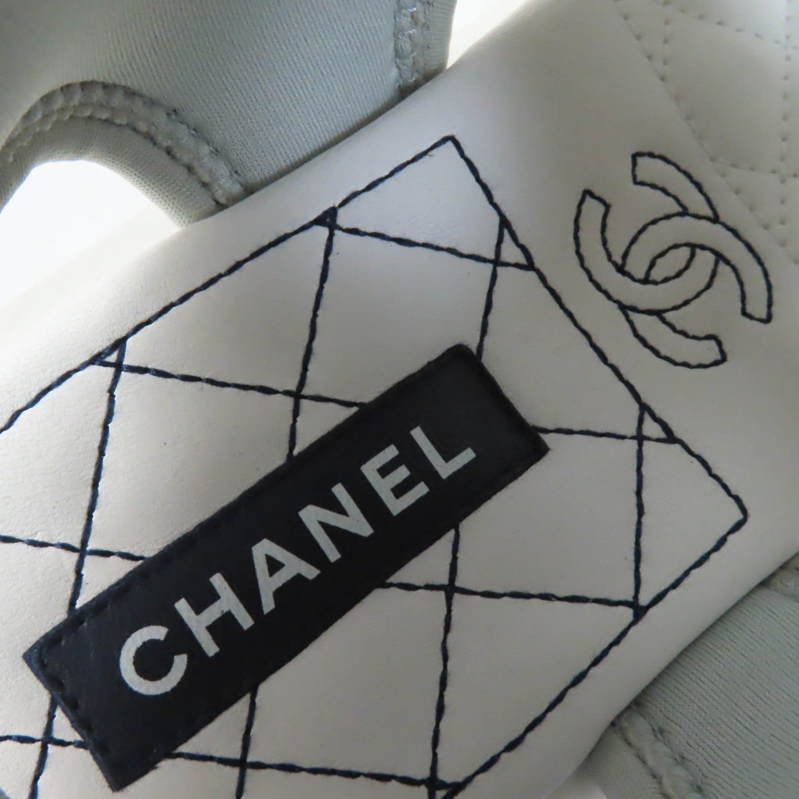 Chanel Matelasse Sport Logo Sandals White 35