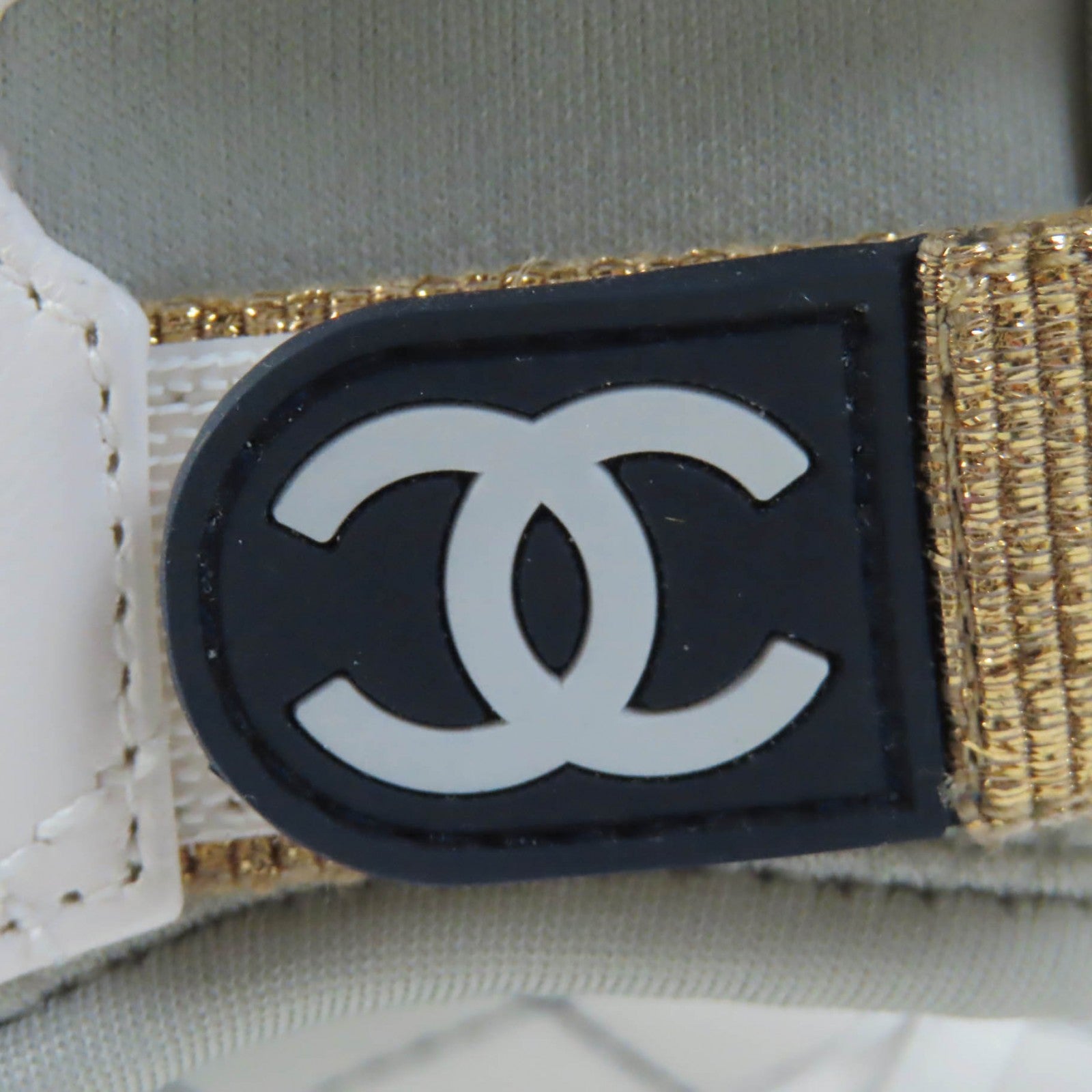 Chanel Matelasse Sport Logo Sandals White 35