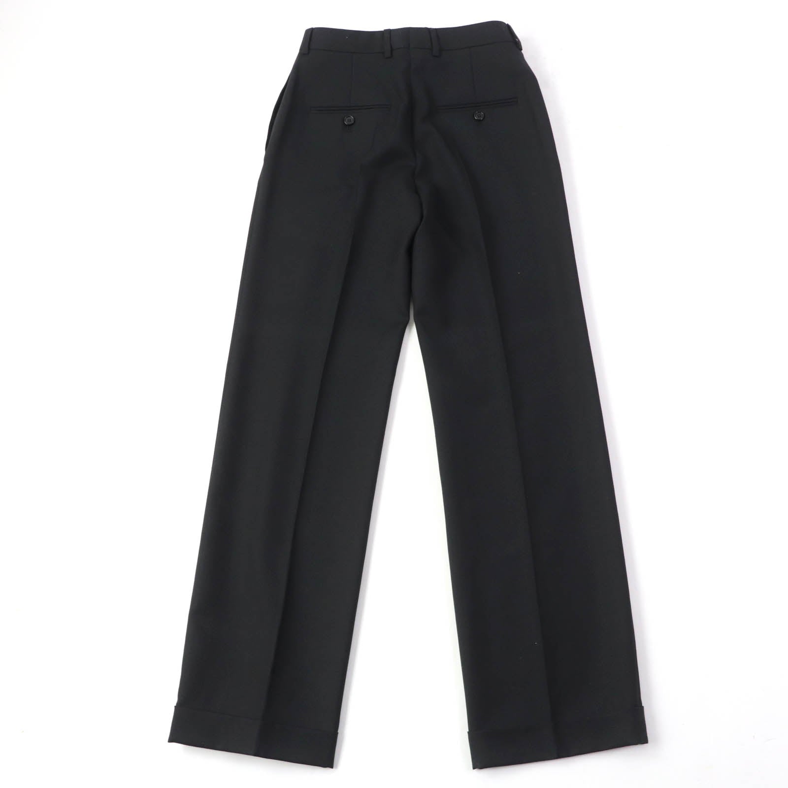 Celine Wool Gabardine Pants Black 34 Women