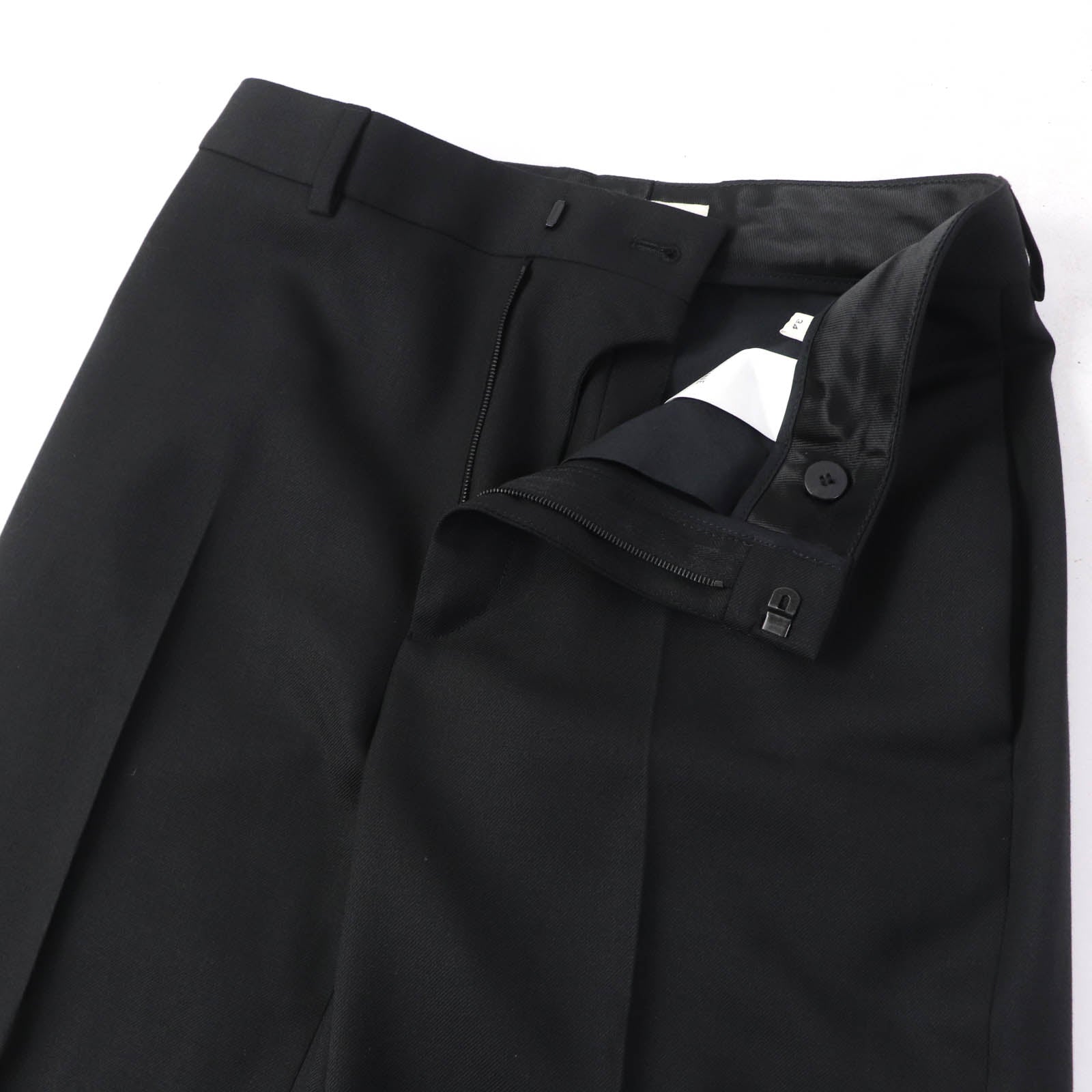 Celine Wool Gabardine Pants Black 34 Women