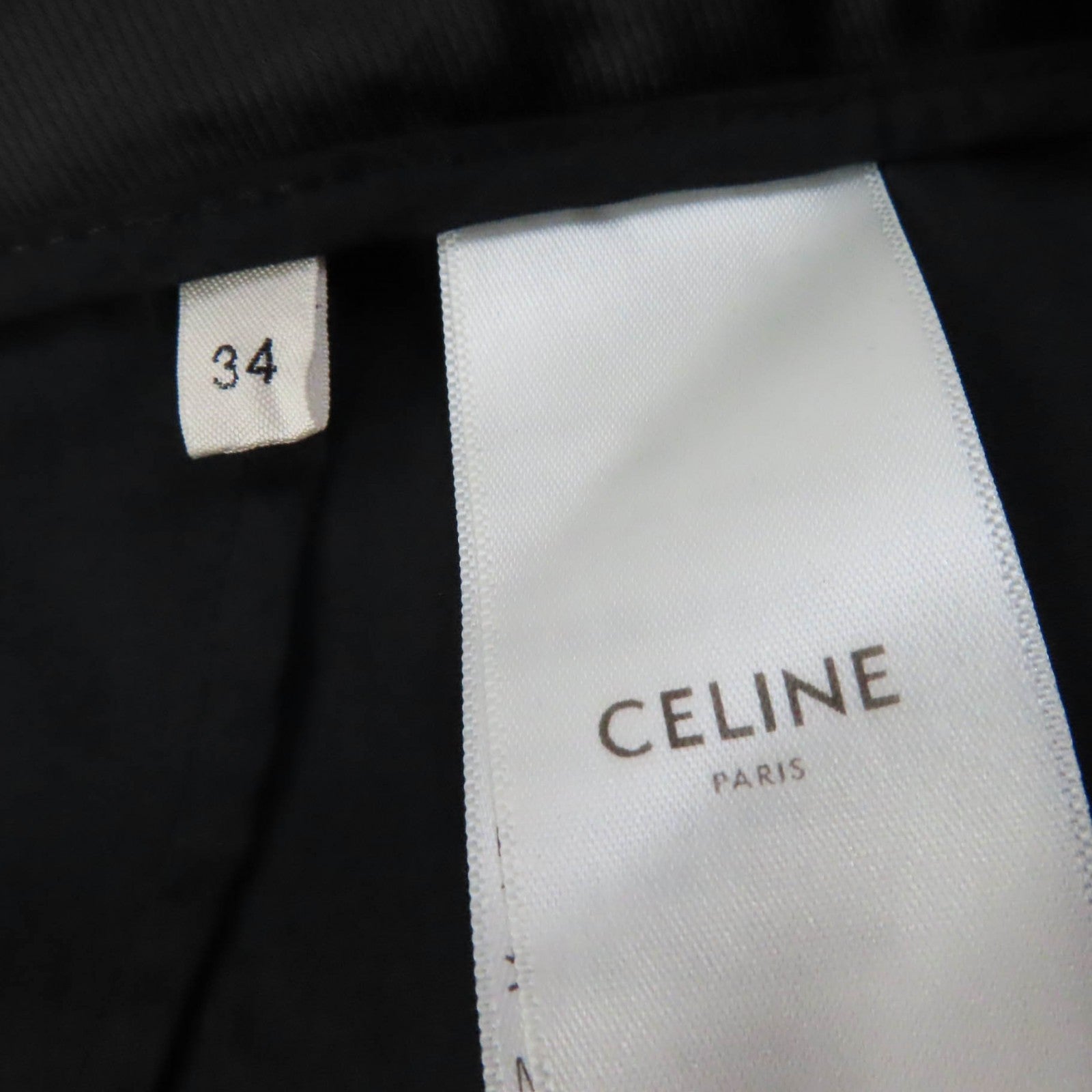 Celine Wool Gabardine Pants Black 34 Women