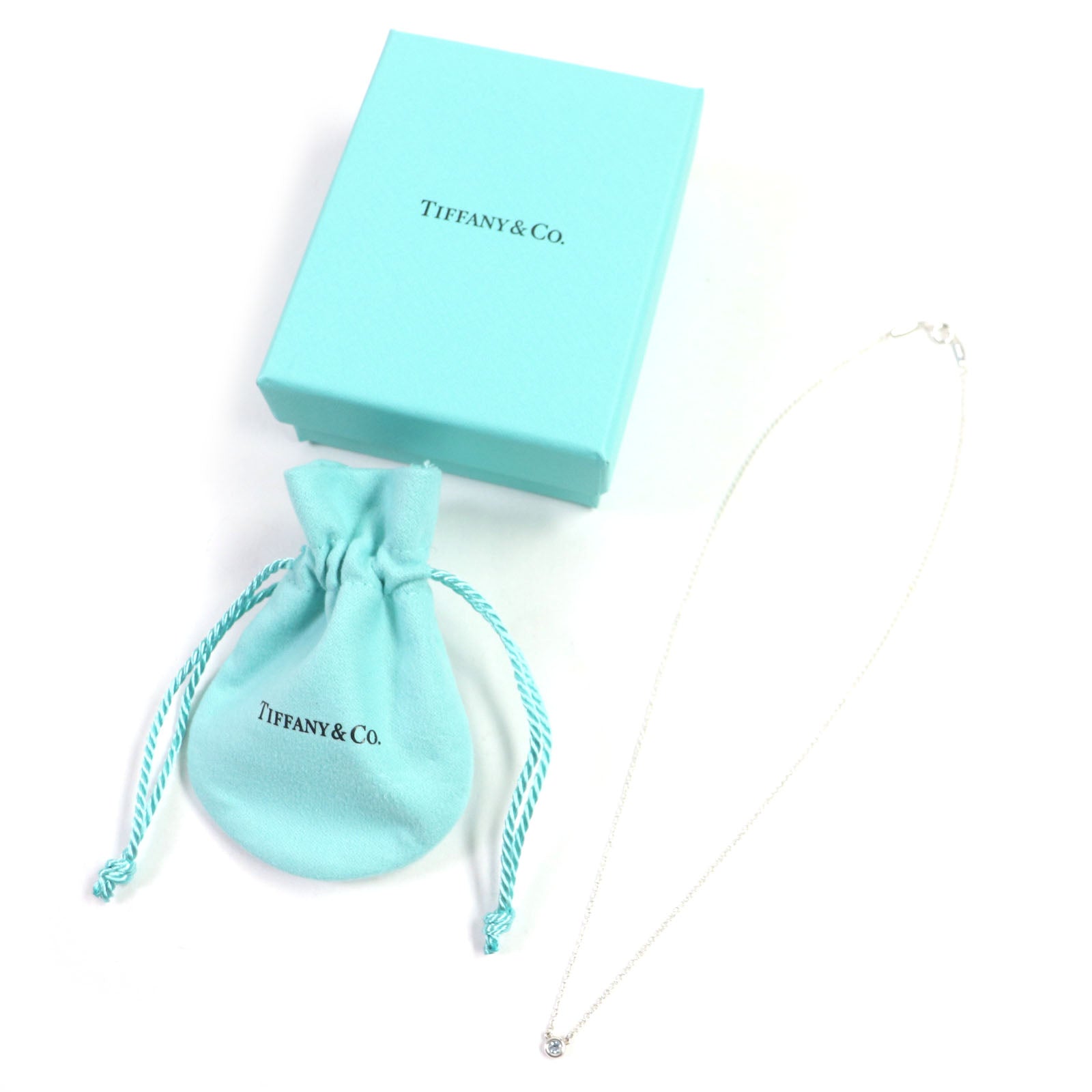 Tiffany & Co Aquamarine Chain Necklace SV925