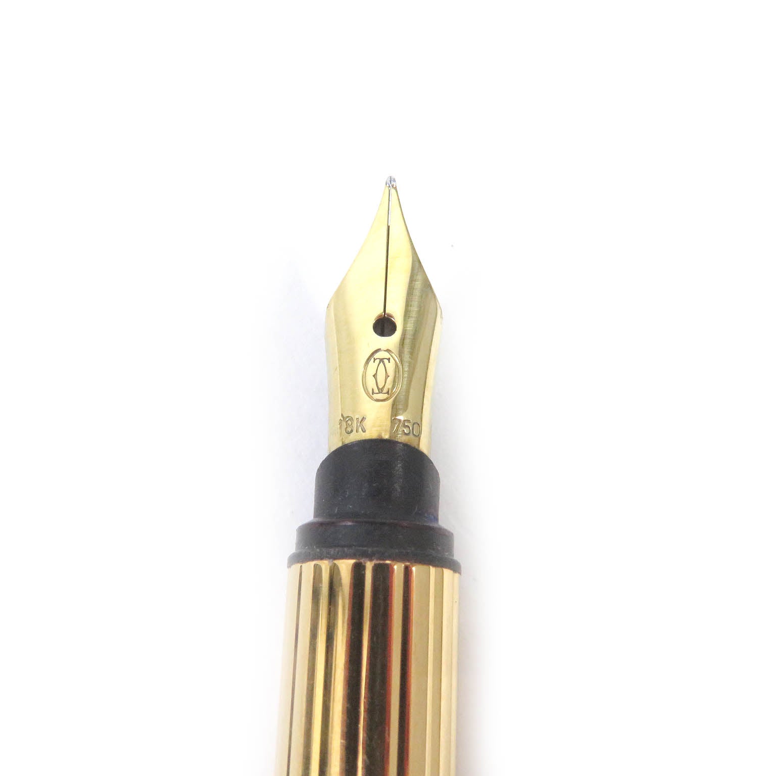 Cartier Trinity Fountain Pen 18K F Nib Brown Gold