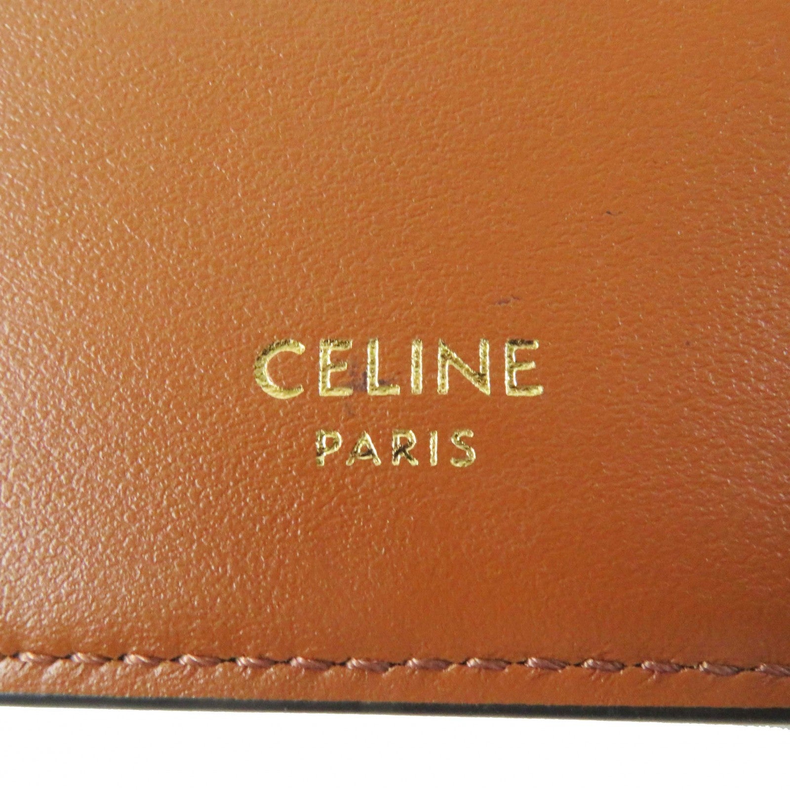 Celine Triomphe PVC Leather Passport Case