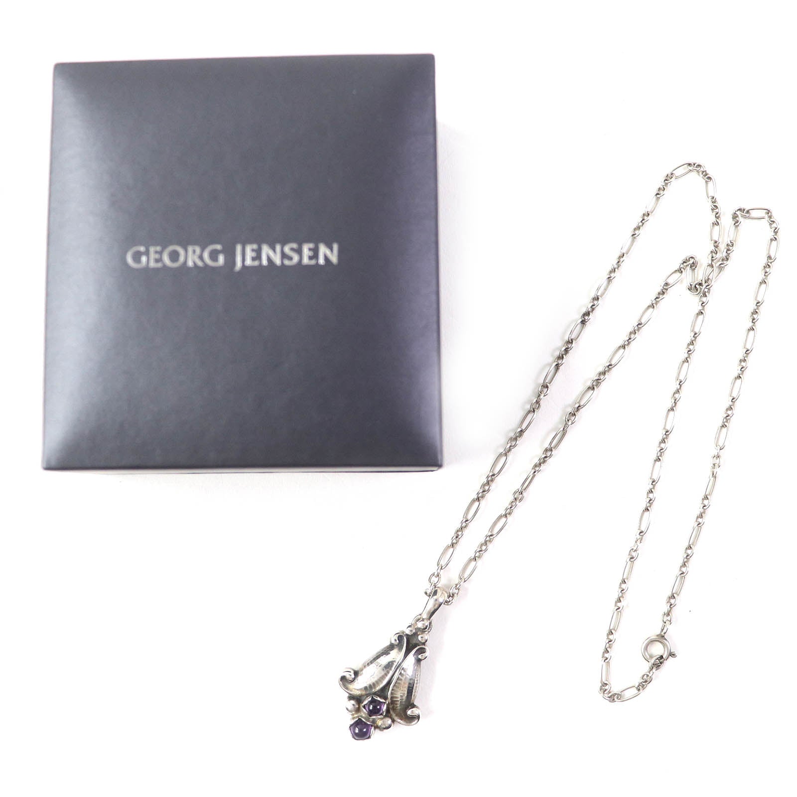 Georg Jensen SV925 Amethyst Necklace Silver