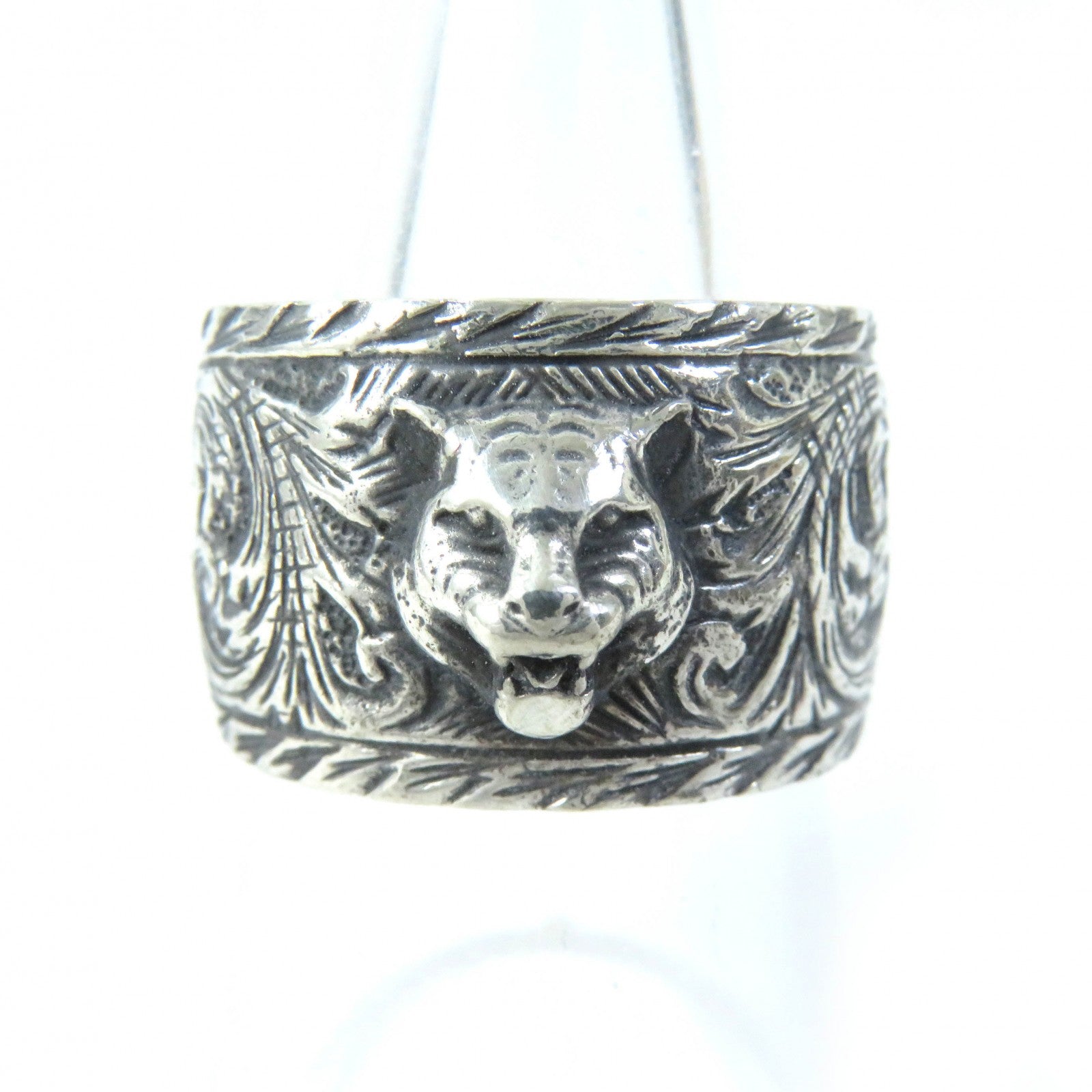 GUCCI Silver Cat Head Ring 433571