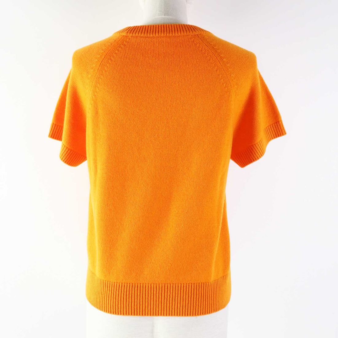 Hermes Cashmere Knit Top Orange 38 Women