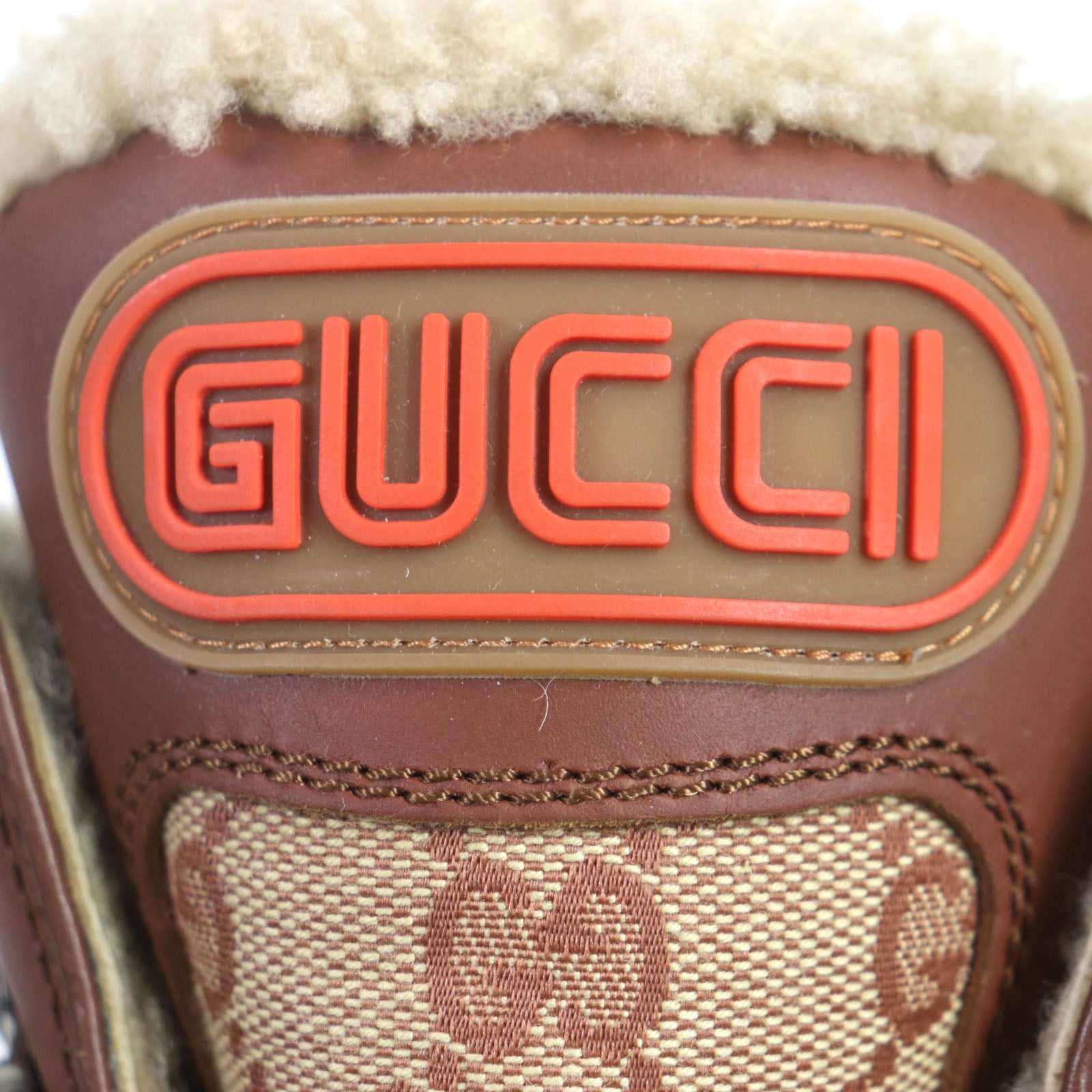 Gucci Flash Trek GG Canvas Boots Suede Leather