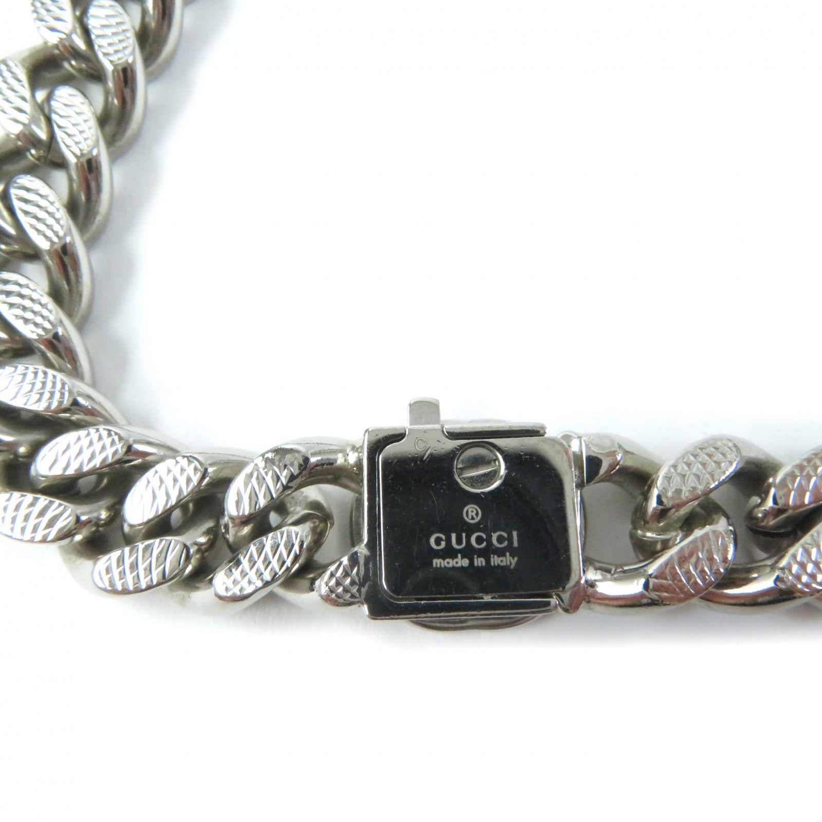 GUCCI Silver Interlocking Necklace 675769