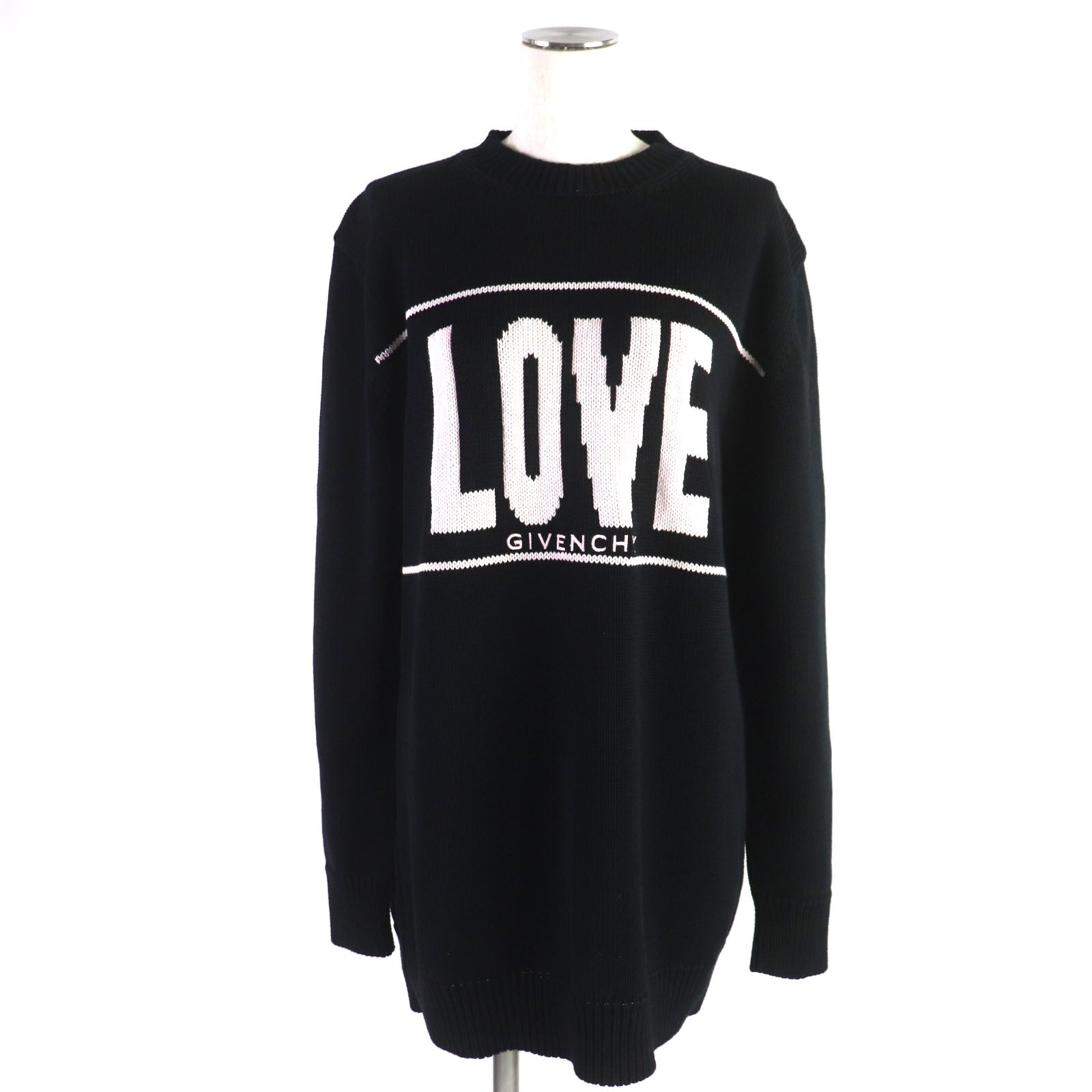 Givenchy LOVE Oversized Crewneck Knit Black S