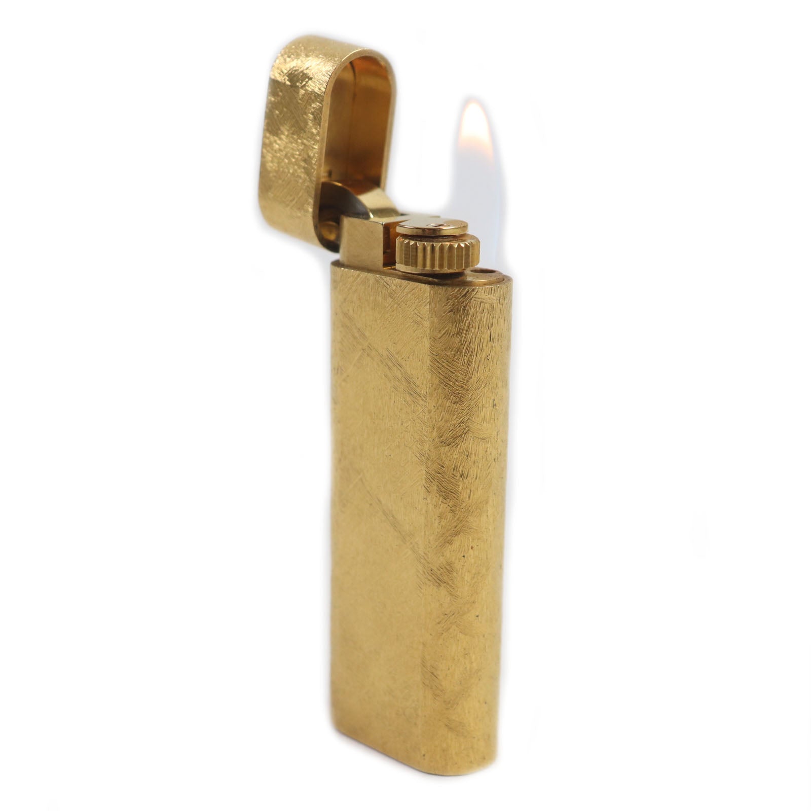 Cartier Oval Pattern Roller Gas Lighter Gold