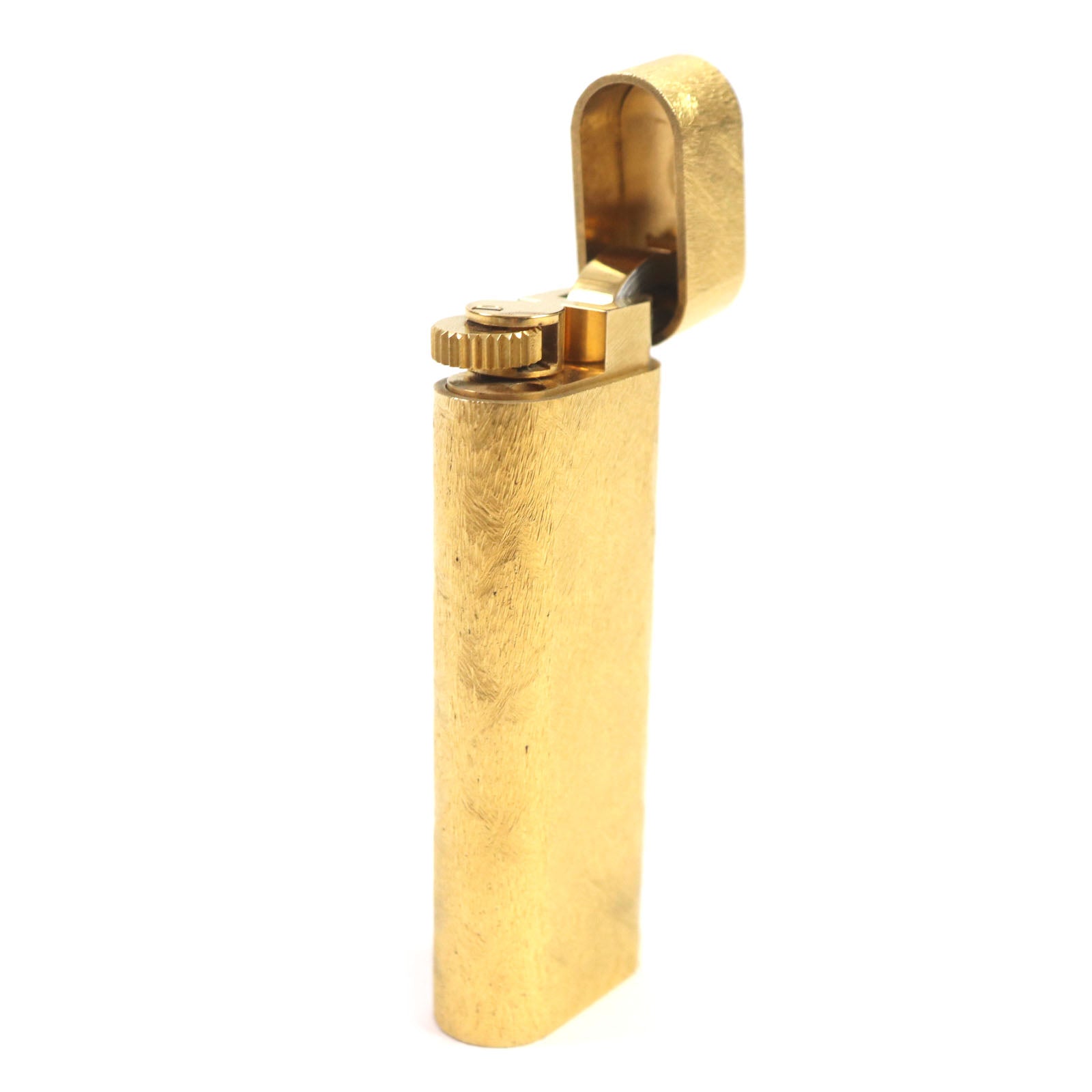 Cartier Oval Pattern Roller Gas Lighter Gold