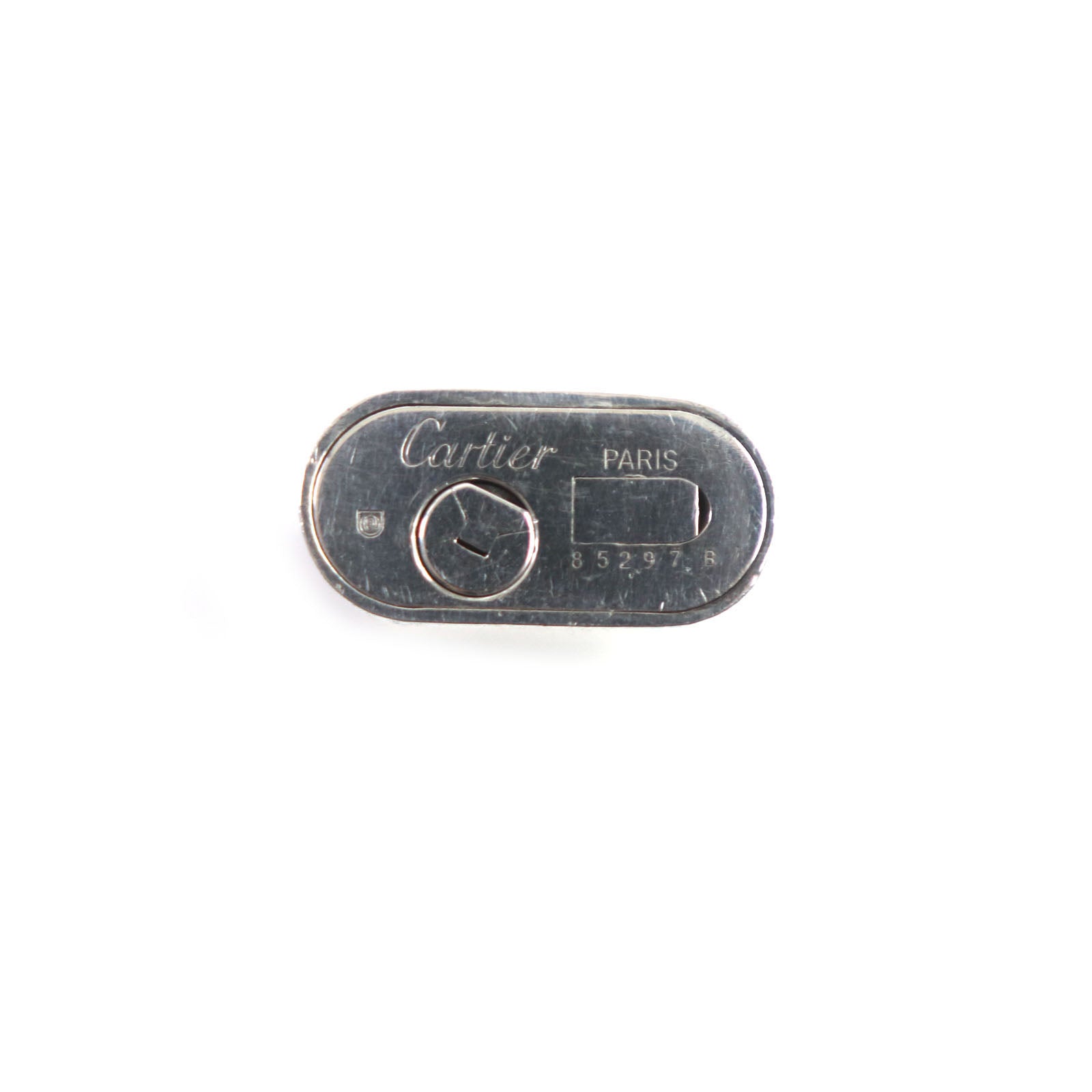 Cartier Silver Oval Pattern Gas Lighter