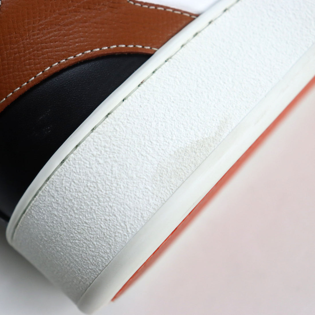 Hermes Leather H Logo Lace-up Sneakers