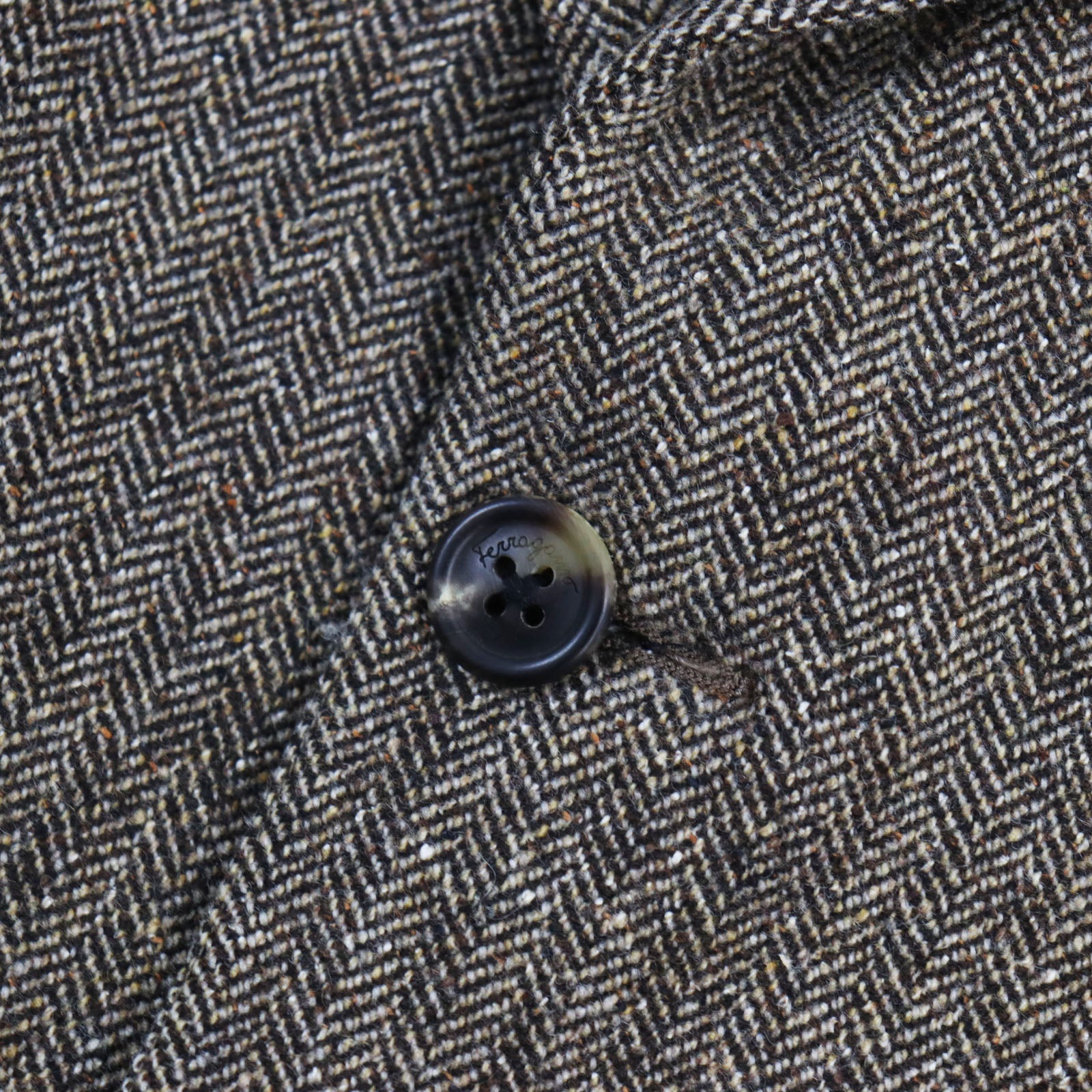 Salvatore Ferragamo Wool Silk Cashmere Tweed Jacket