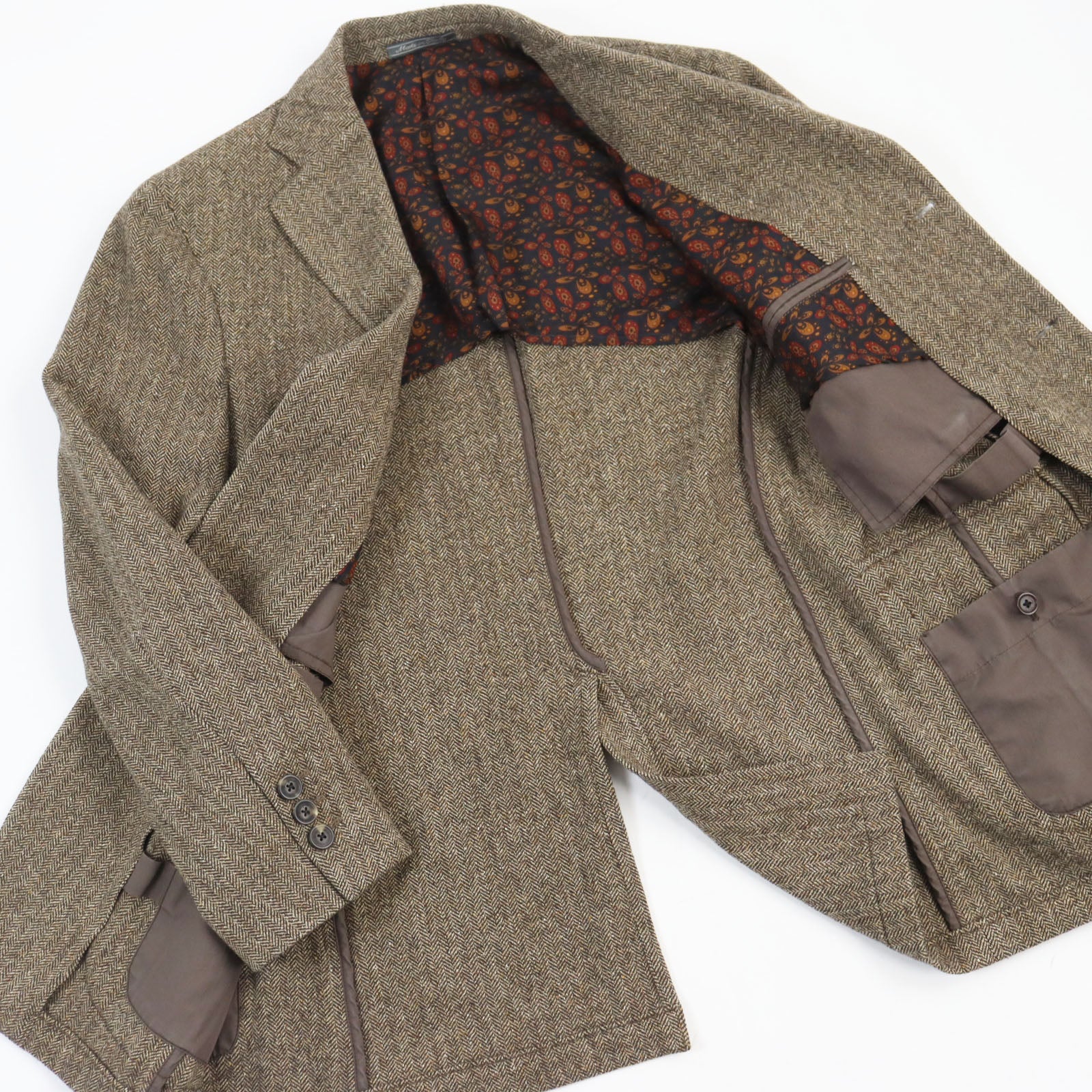 Salvatore Ferragamo Wool Silk Cashmere Tweed Jacket