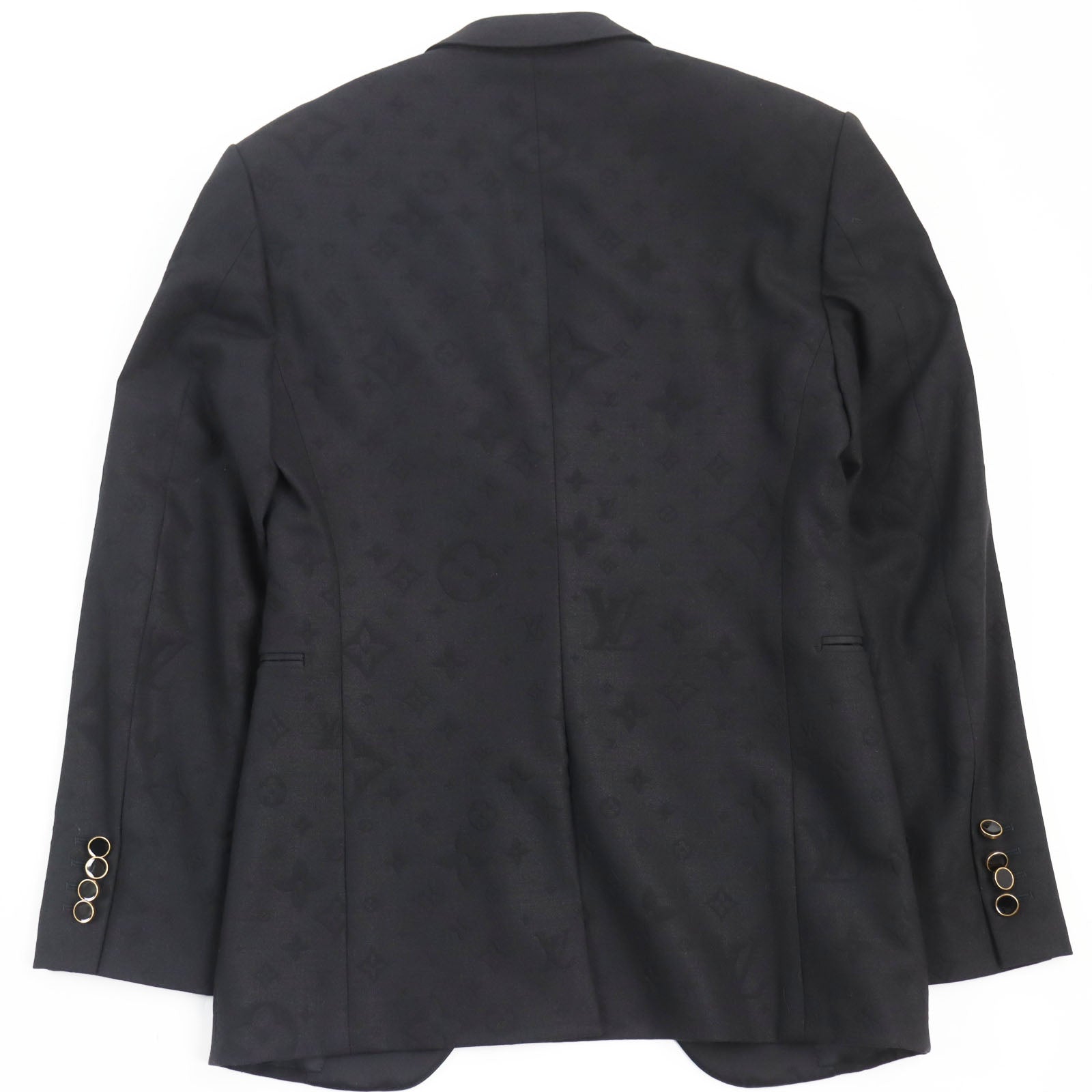 Louis Vuitton Monogram Suit Black Jacket 46 Pants 38