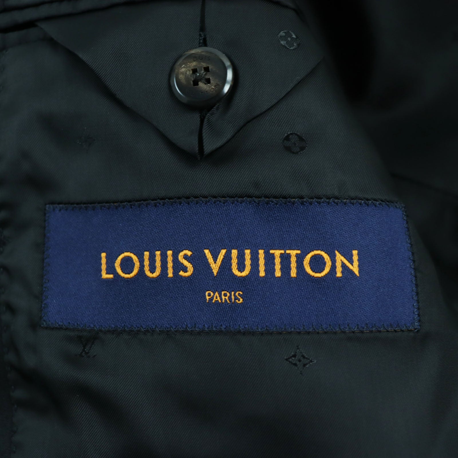 Louis Vuitton Monogram Suit Black Jacket 46 Pants 38