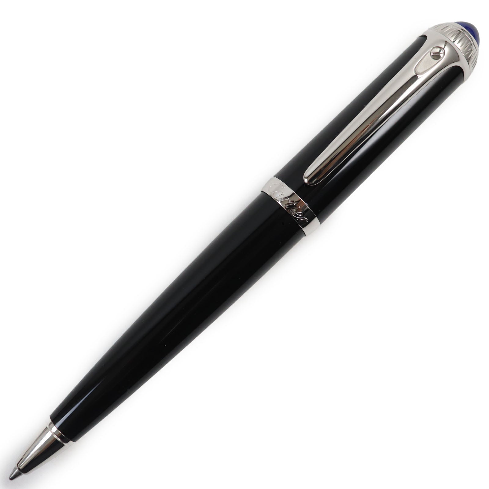 Cartier Roadster Ballpoint Pen Black Silver