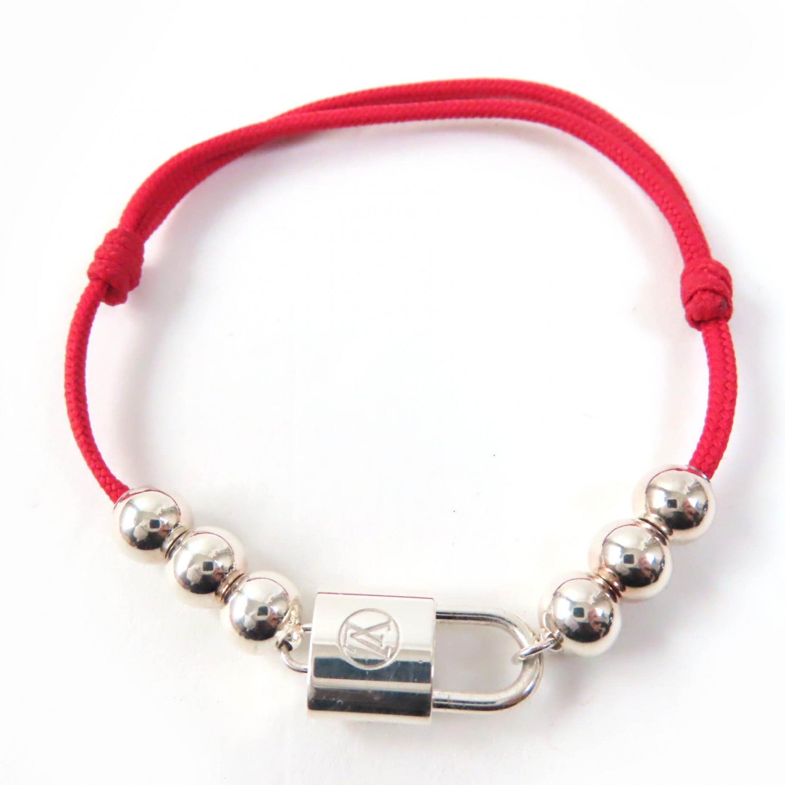 Louis Vuitton Silver Lockit Beads Bracelet