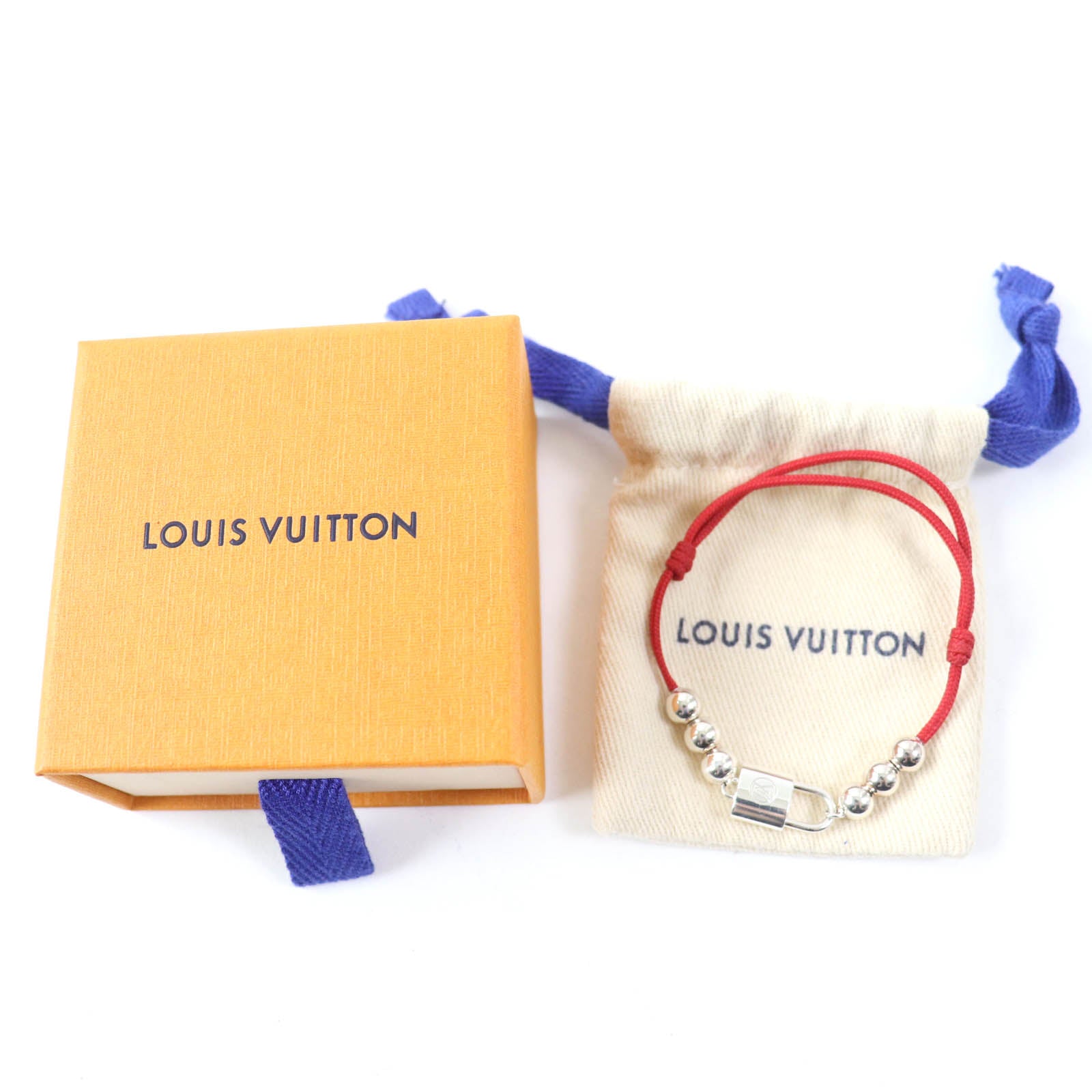 Louis Vuitton Silver Lockit Beads Bracelet