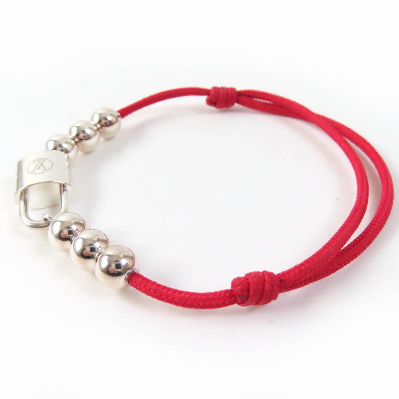 Louis Vuitton Silver Lockit Beads Bracelet