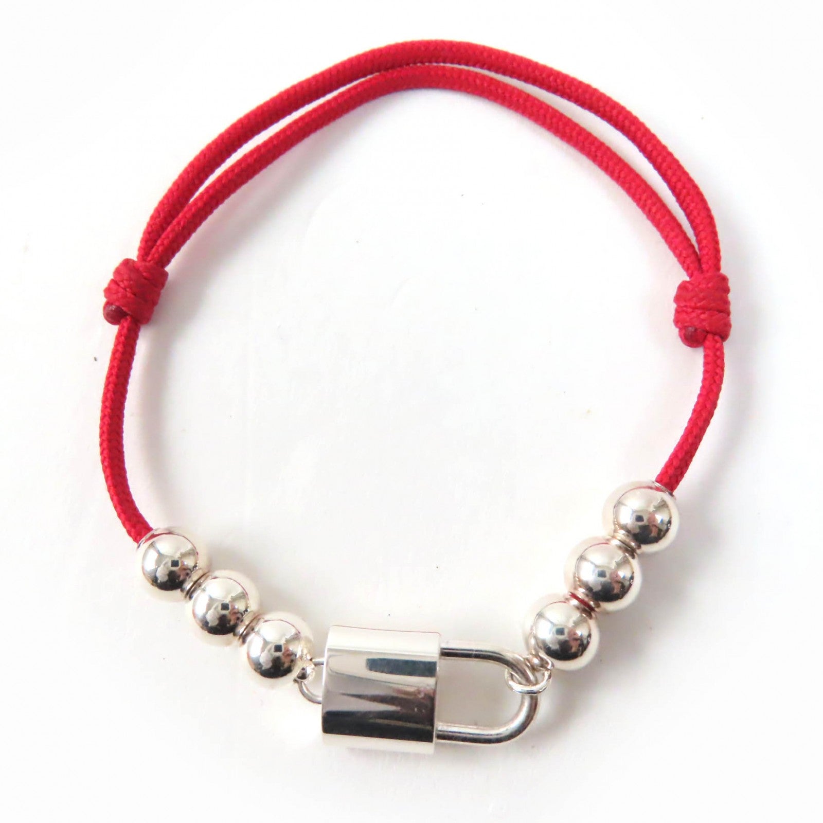 Louis Vuitton Silver Lockit Beads Bracelet