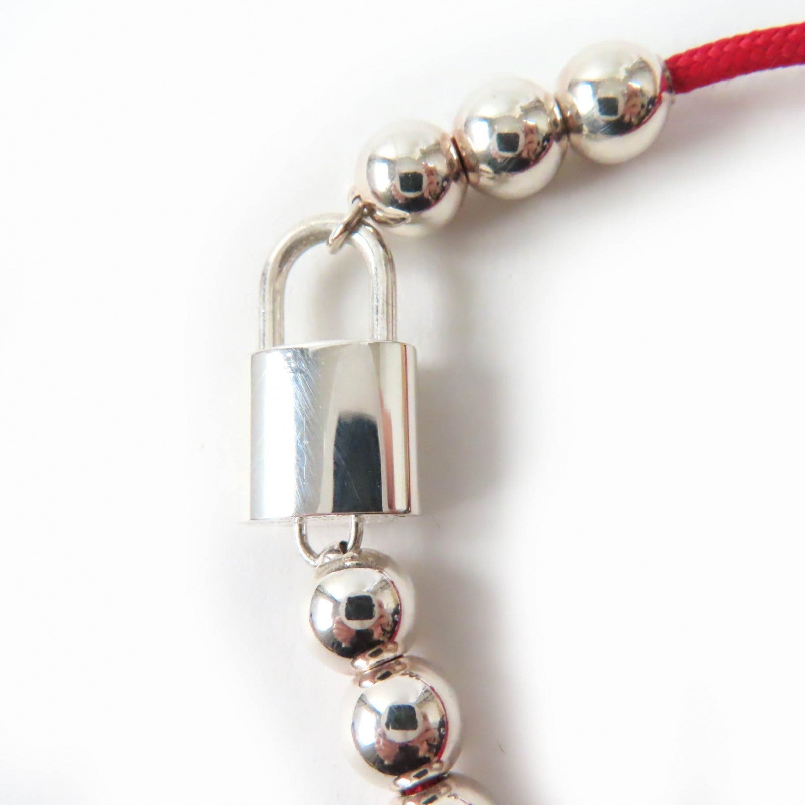 Louis Vuitton Silver Lockit Beads Bracelet