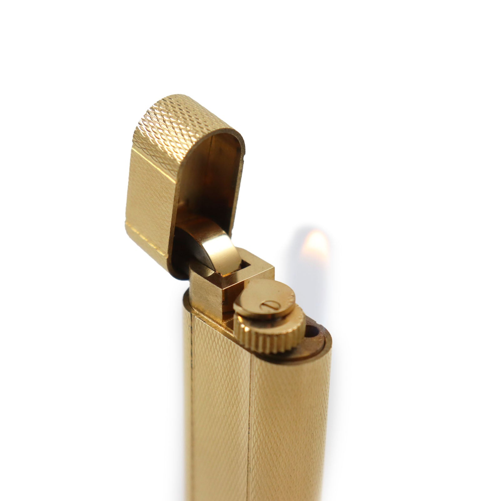 Cartier Oval Pattern Gas Lighter Gold