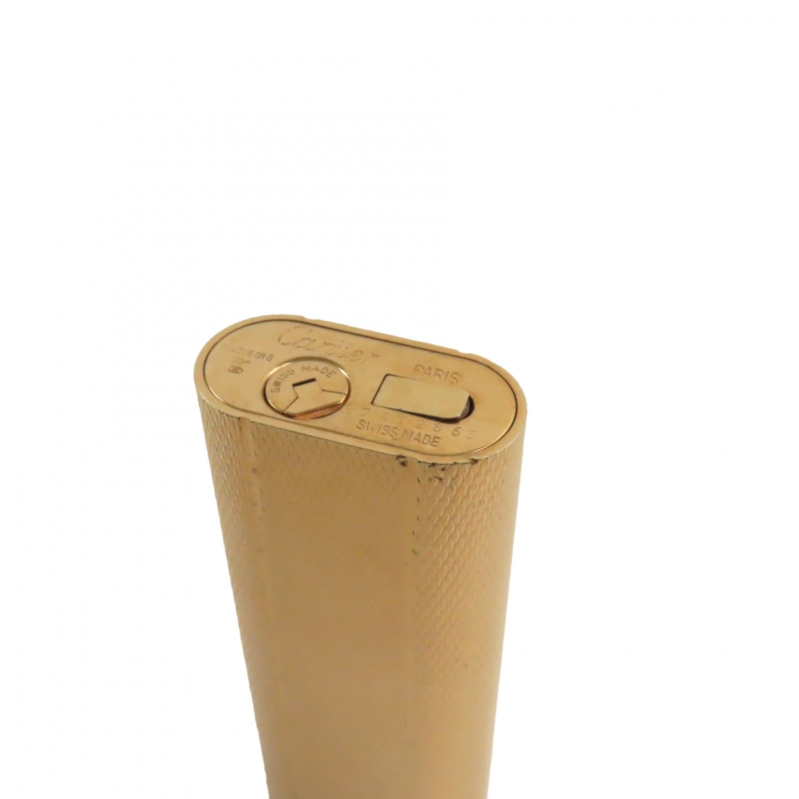 Cartier Oval Pattern Gas Lighter Gold