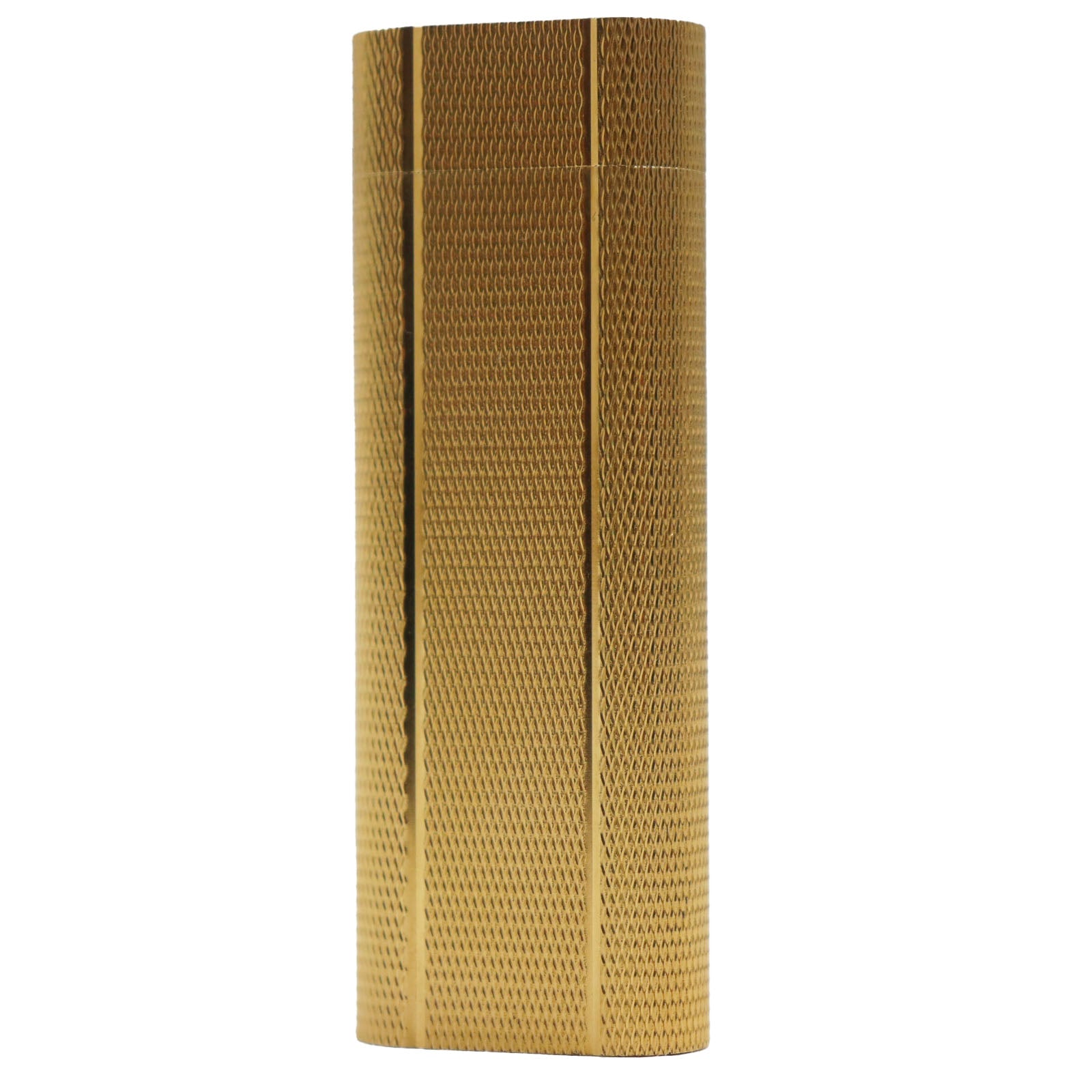 Cartier Oval Pattern Gas Lighter Gold