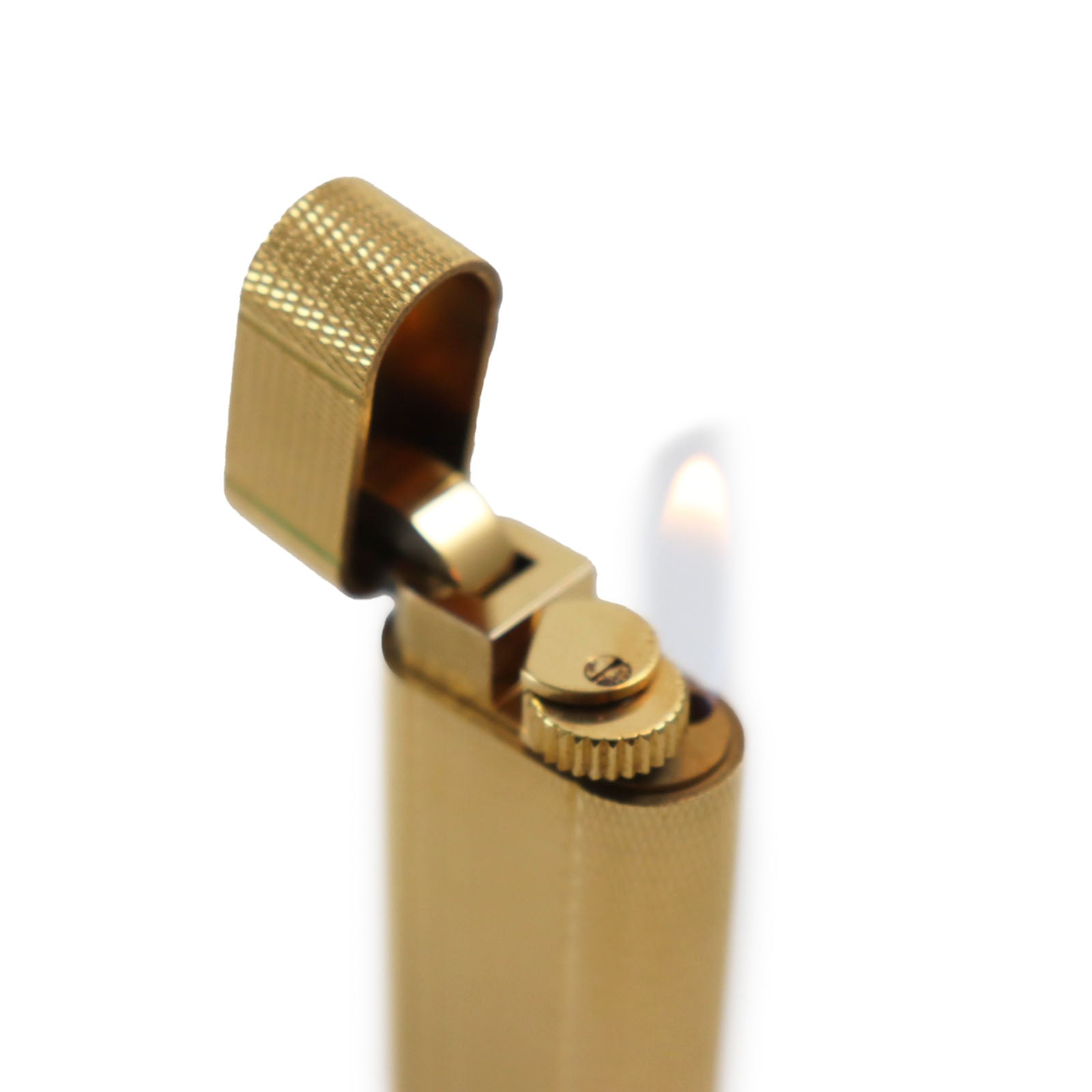 Cartier Oval Pattern Gas Lighter Gold