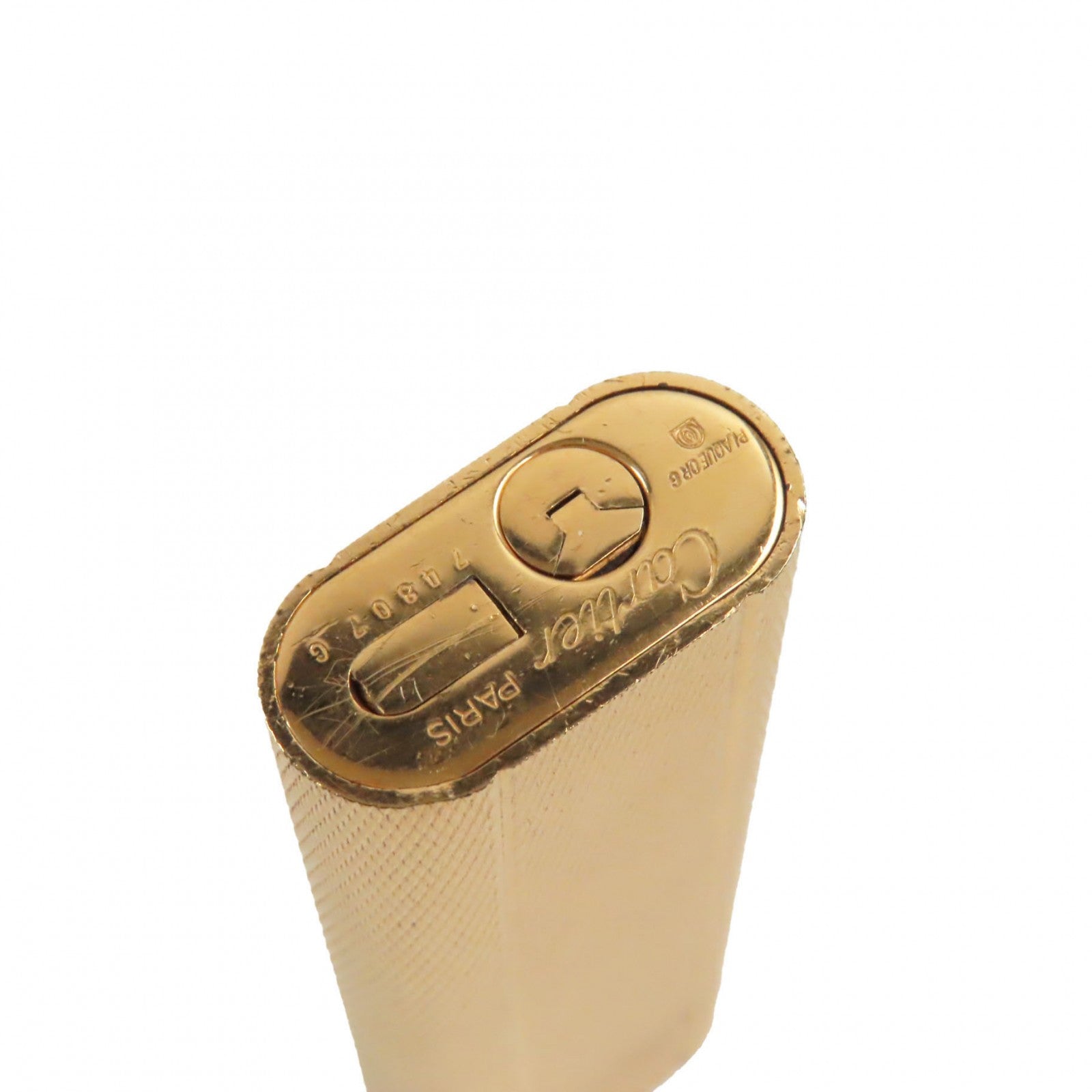 Cartier Oval Pattern Gas Lighter Gold